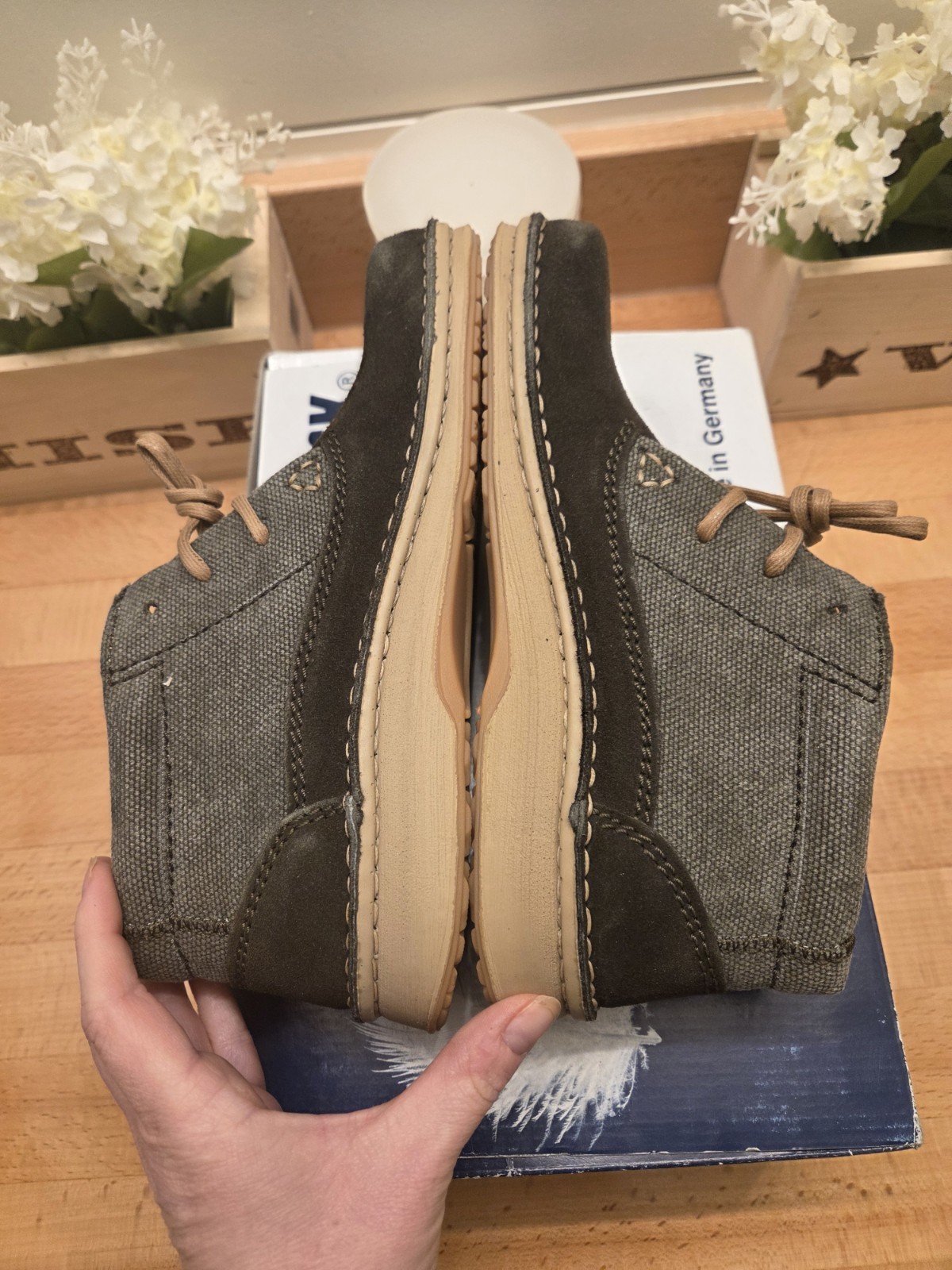 Birkenstock Memphis High Lace Up Shoes Boots Dark Green Suede/ Textile Size 36