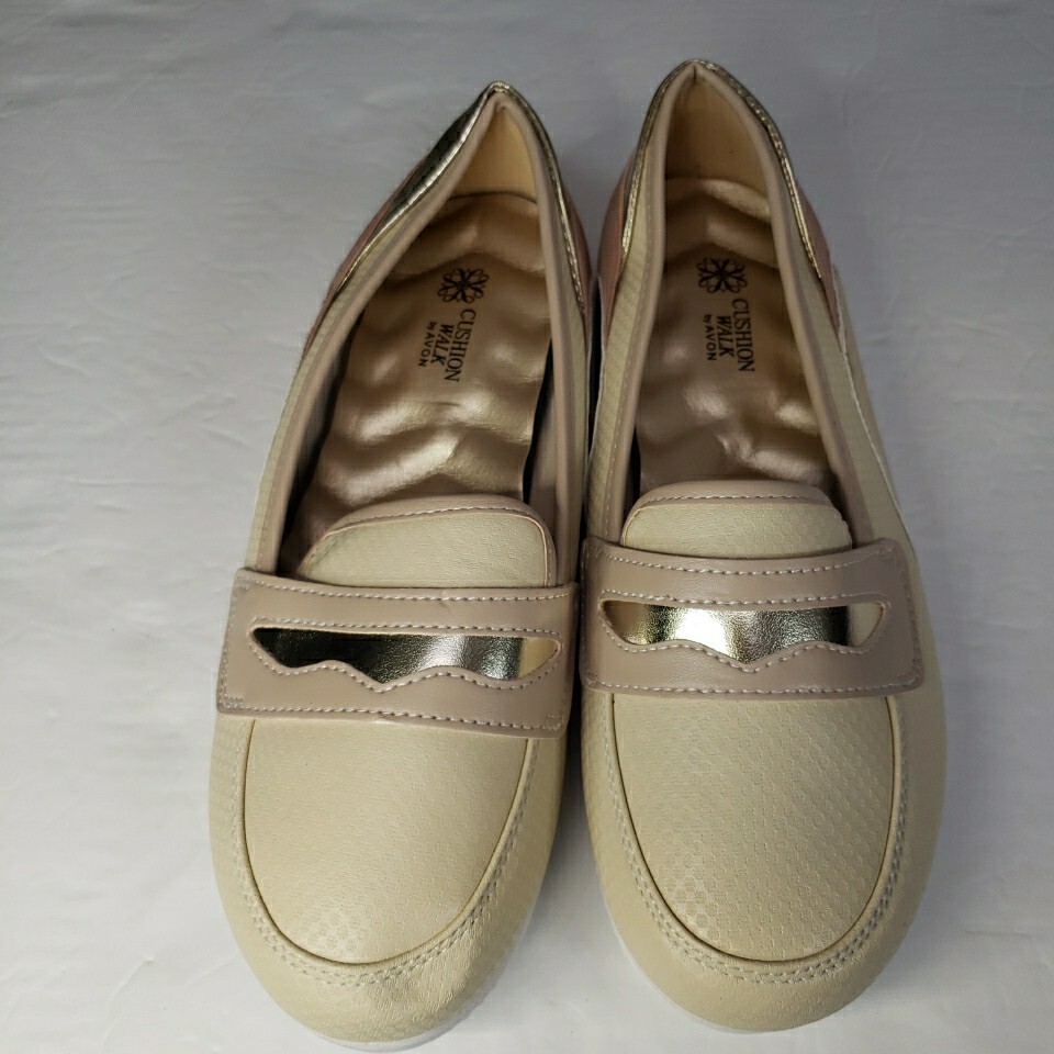 Avon Venus Cushion Walk Metallic Loafer Womens 7 Shoes New