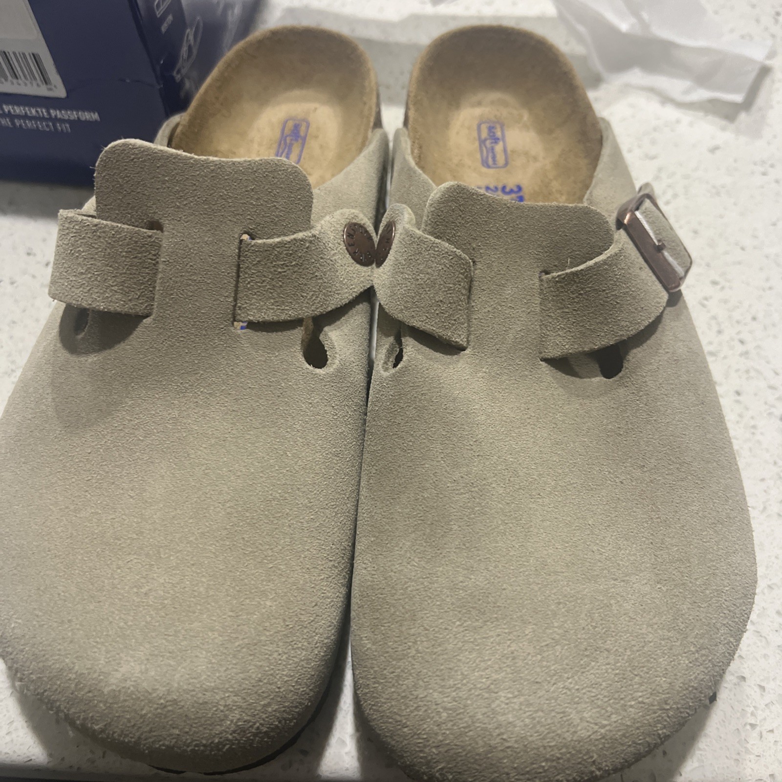 BIRKENSTOCK Boston Soft Footbed Clog Unisex Size US M4/W6 Taupe