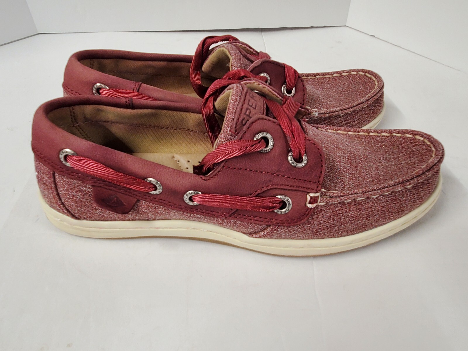 Sperry Womens Size 5 Koifish Shoes Sparkle Chambray Top Slider Boat STS84343
