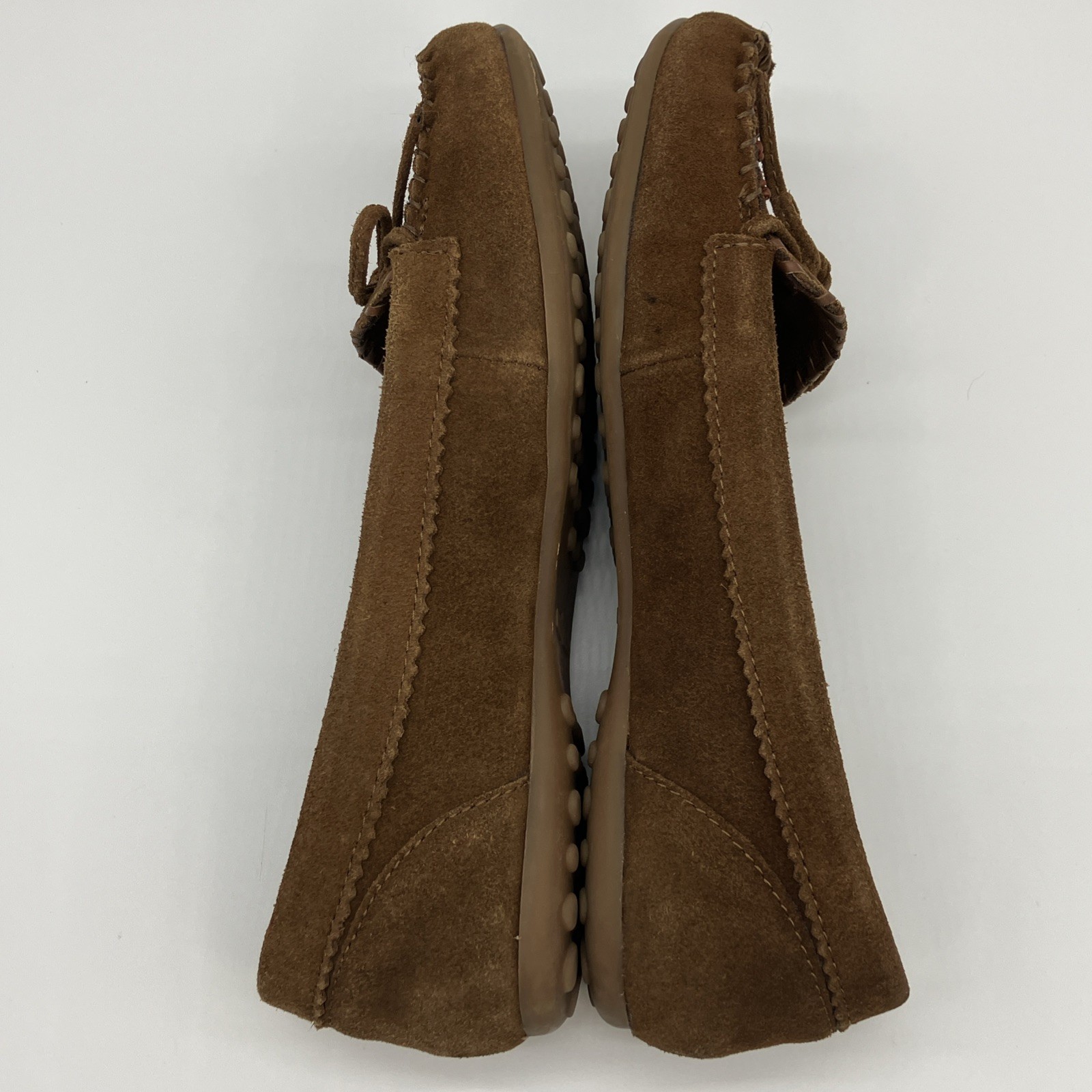 Minnetonka Moccasins Womens Flats Brown Suede 7 Shoes Boho Hippie Western