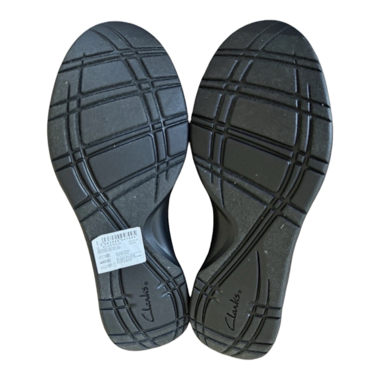 Clark’s Collection Women’s Bronze Metallic Sparkle Slip On Comfort Shoes Size 6