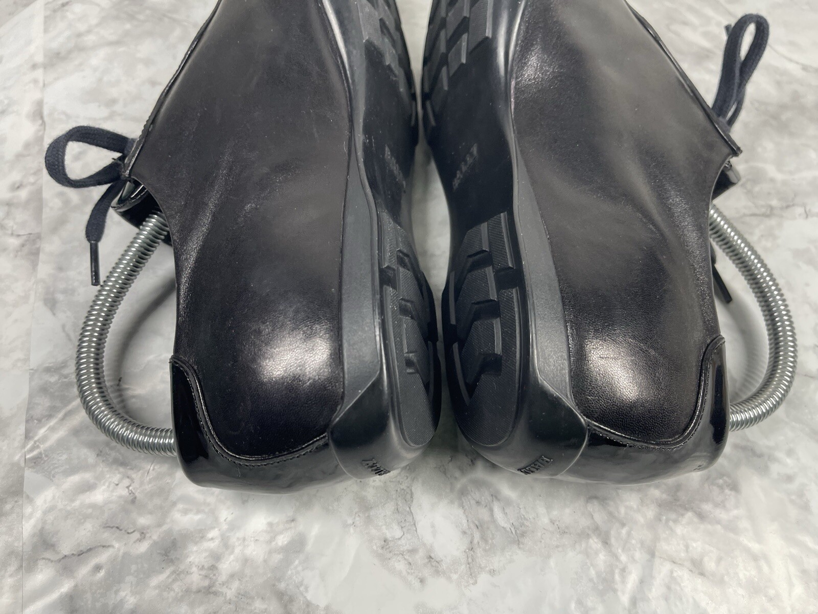 Bally Kayak Sneakers Women 38 / 7.5M Shoes Black Patent Leather Switzerland Made