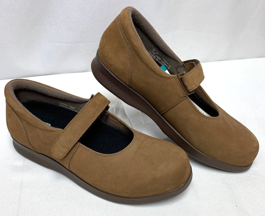 Women’s Drew Mary Jane Shoes Orthopedic Comfort Tan Leather Size 10 N Narrow