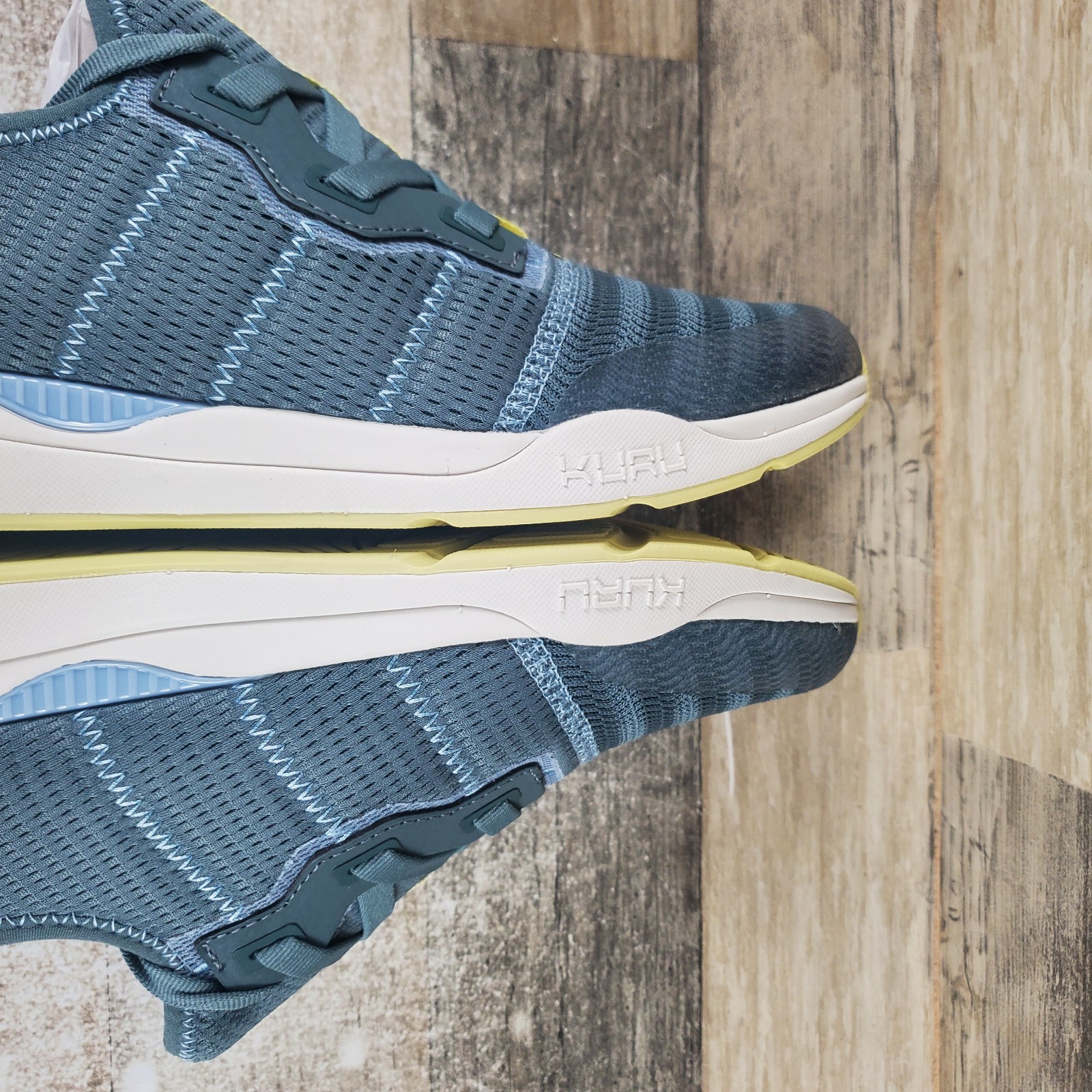 Kuru Stride Move Womens Shoes Sz 10.5 M Blue Haze-Lime Sorbet Lace Up Sneakers