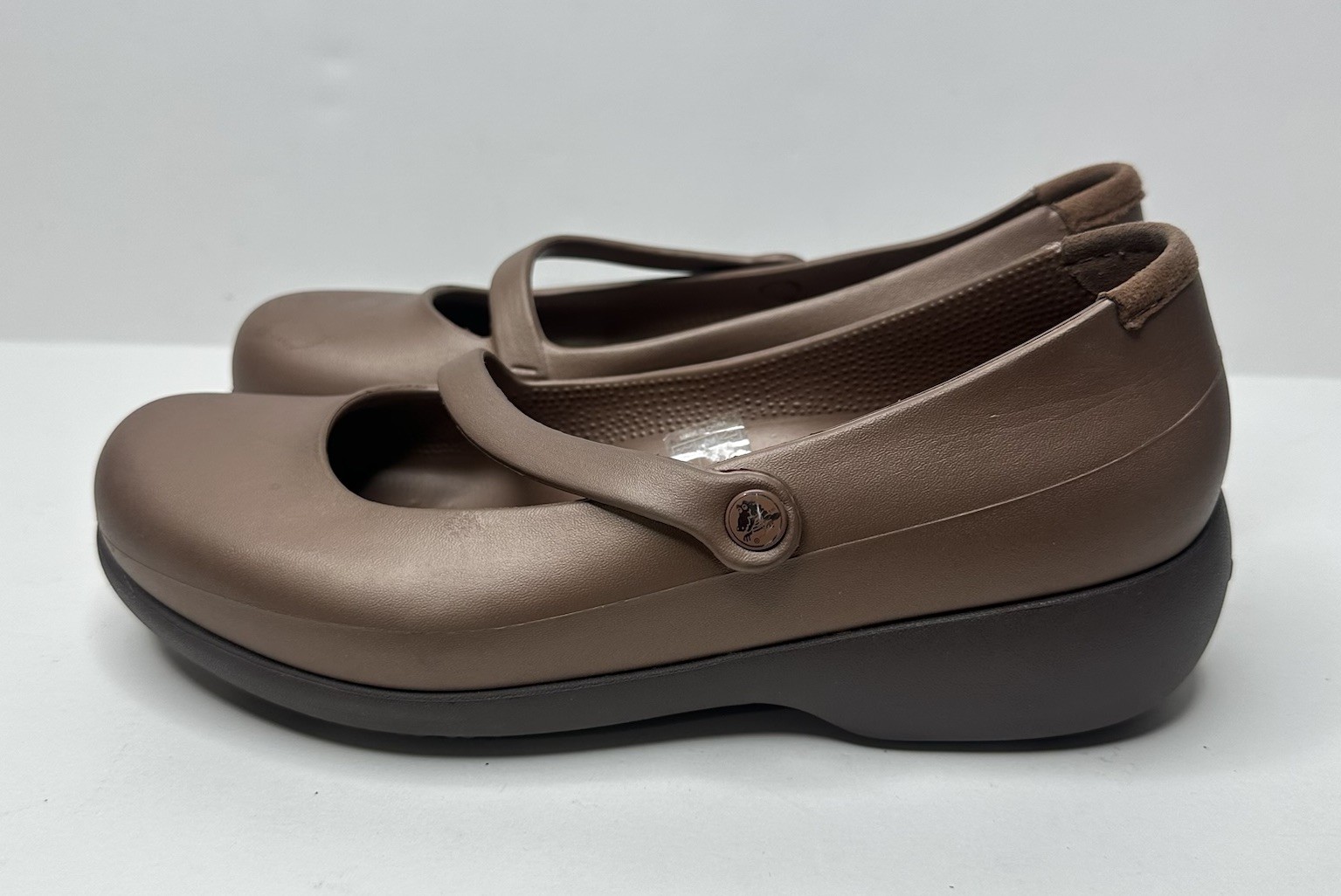 Crocs Croslite Comfort Clogs Maryjane Slip-on Shoes Women’s Brown Size 9