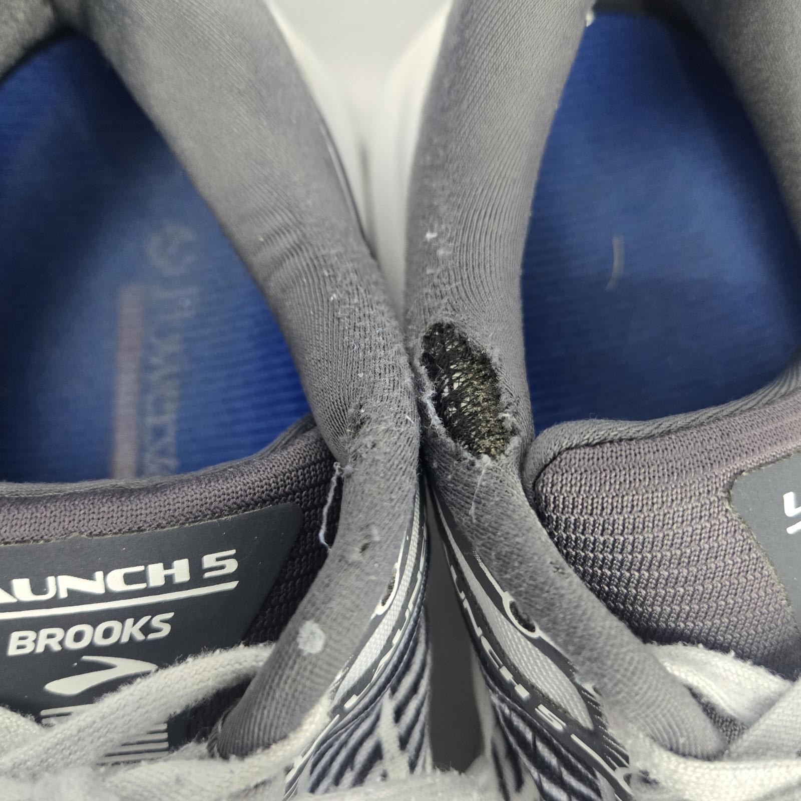 Brooks Launch 5 Running Shoes Gray/Black Womens 9.5 B Mens 7.5 D