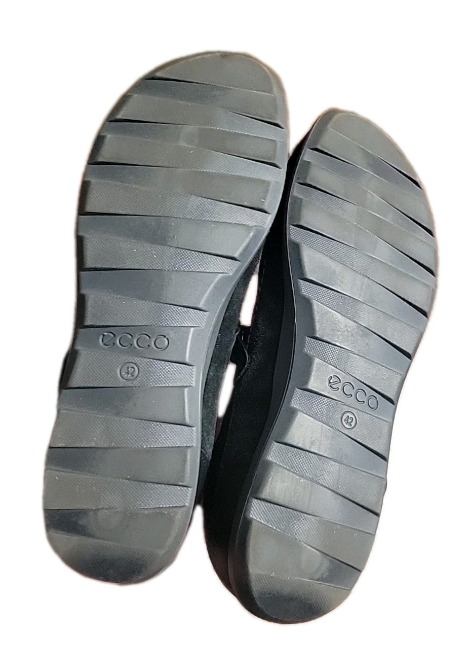 ECCO Cayla Mary Jane Shoes Size EU 42 Black Leather Suede Comfort Flat EUC