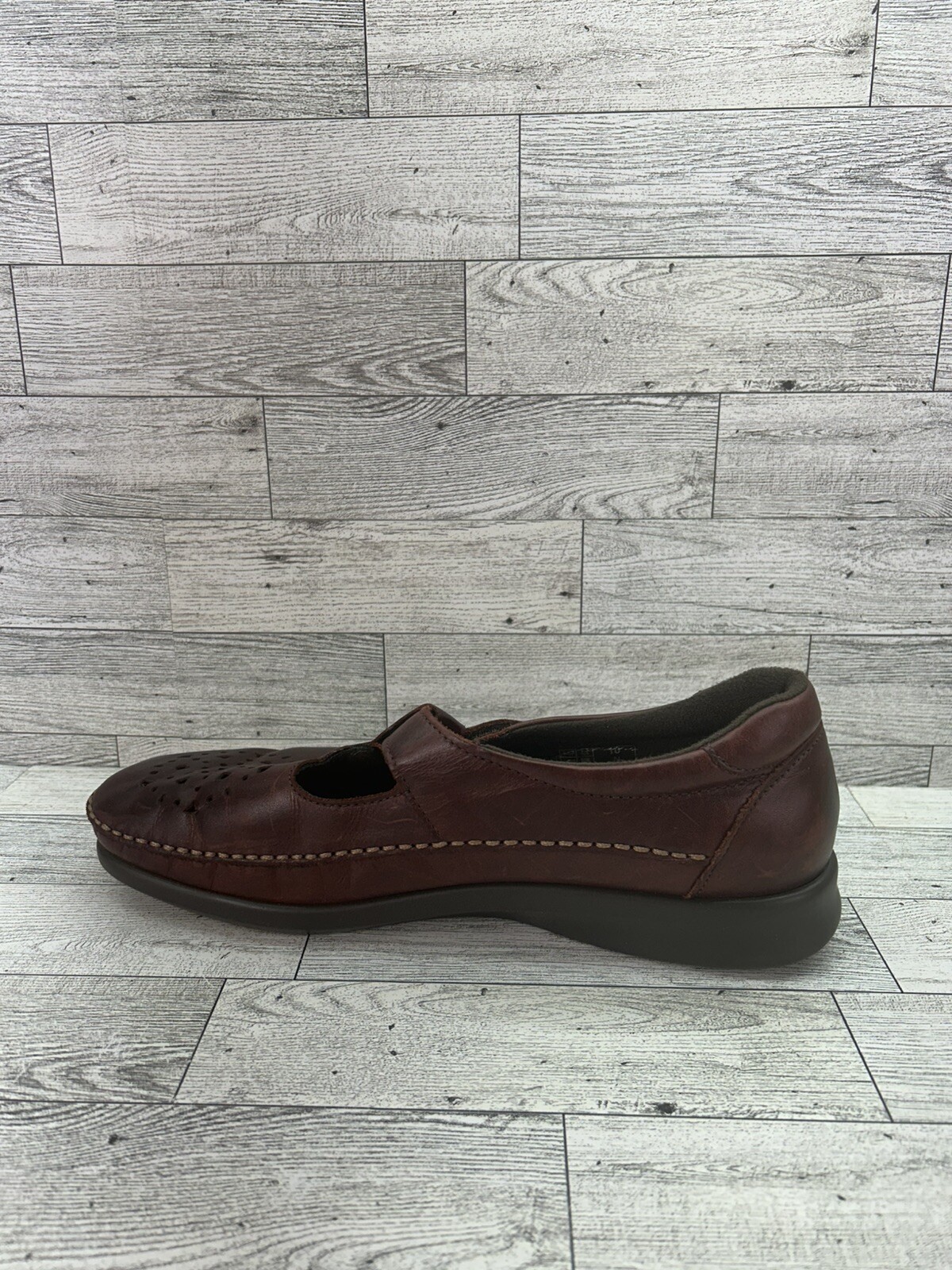 SAS Shoes Womens Size 10N Walnut Willow Mary Jane Tripad Comfort Slip On USA