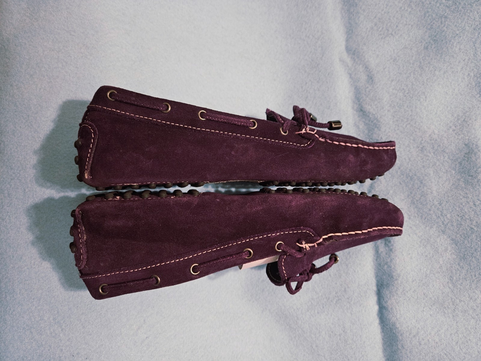 NWOB SOLDINI 1945 Made I Italy Plum/Deep Purple Suede Driving Loafers W’s 7.5