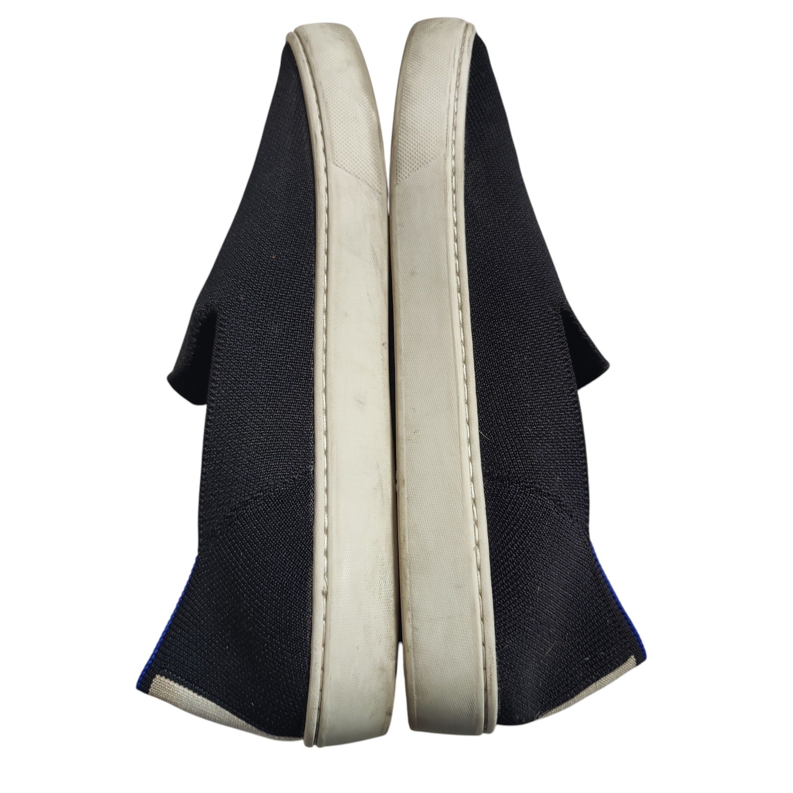 Rothys Women’s Sz 10 Black Blue Original Slip On Sneakers Washable Recycled