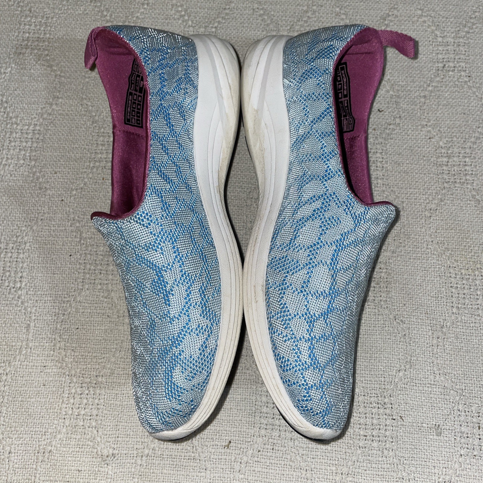 Vionic Womens Sport Shoes Size 8 M Blue Fabric Athleisure Activewear Fun