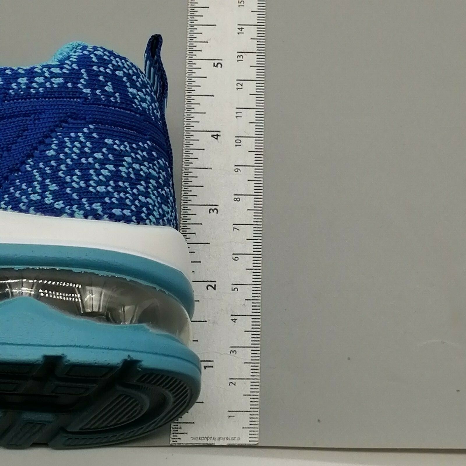 Fashion Shoes Womens Lace Up Sneaker Cushioned Insole Blue Knit Mesh 5.5 NEW