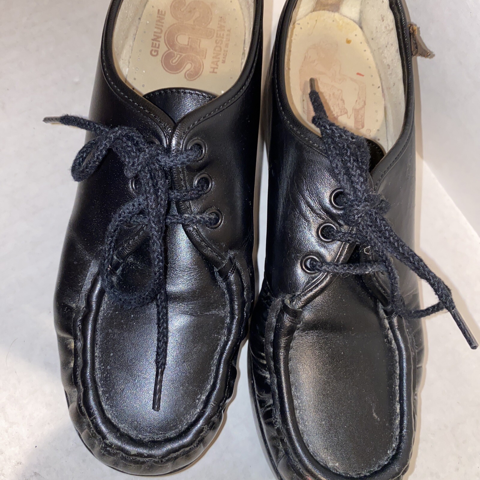 SAS Genuine Handsewn Womens Comfort Shoes Black Size 7