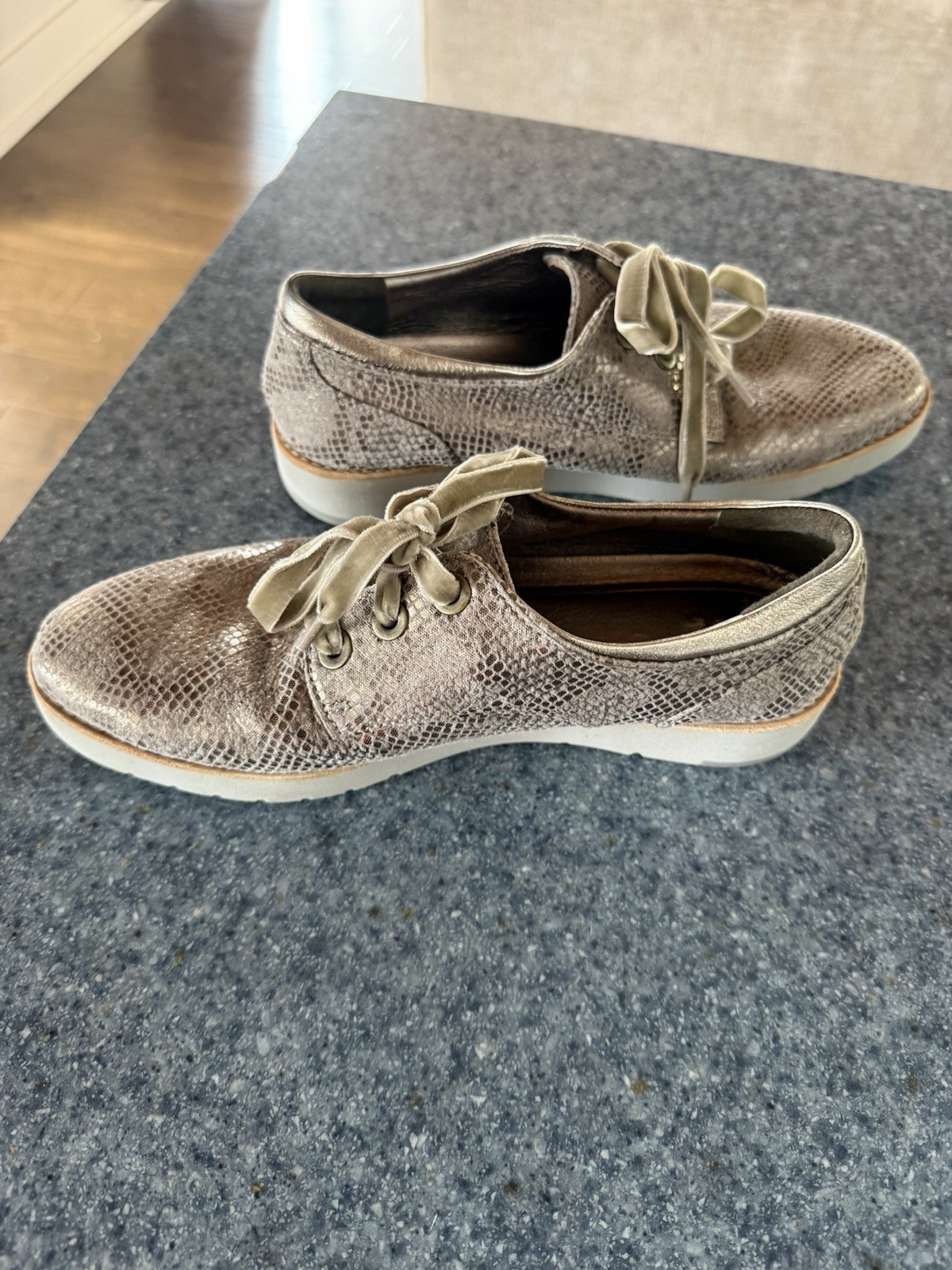 Johnston & Murphy Morton’s Snake Print Leather Lace-Up Oxford Comfort 7.5M