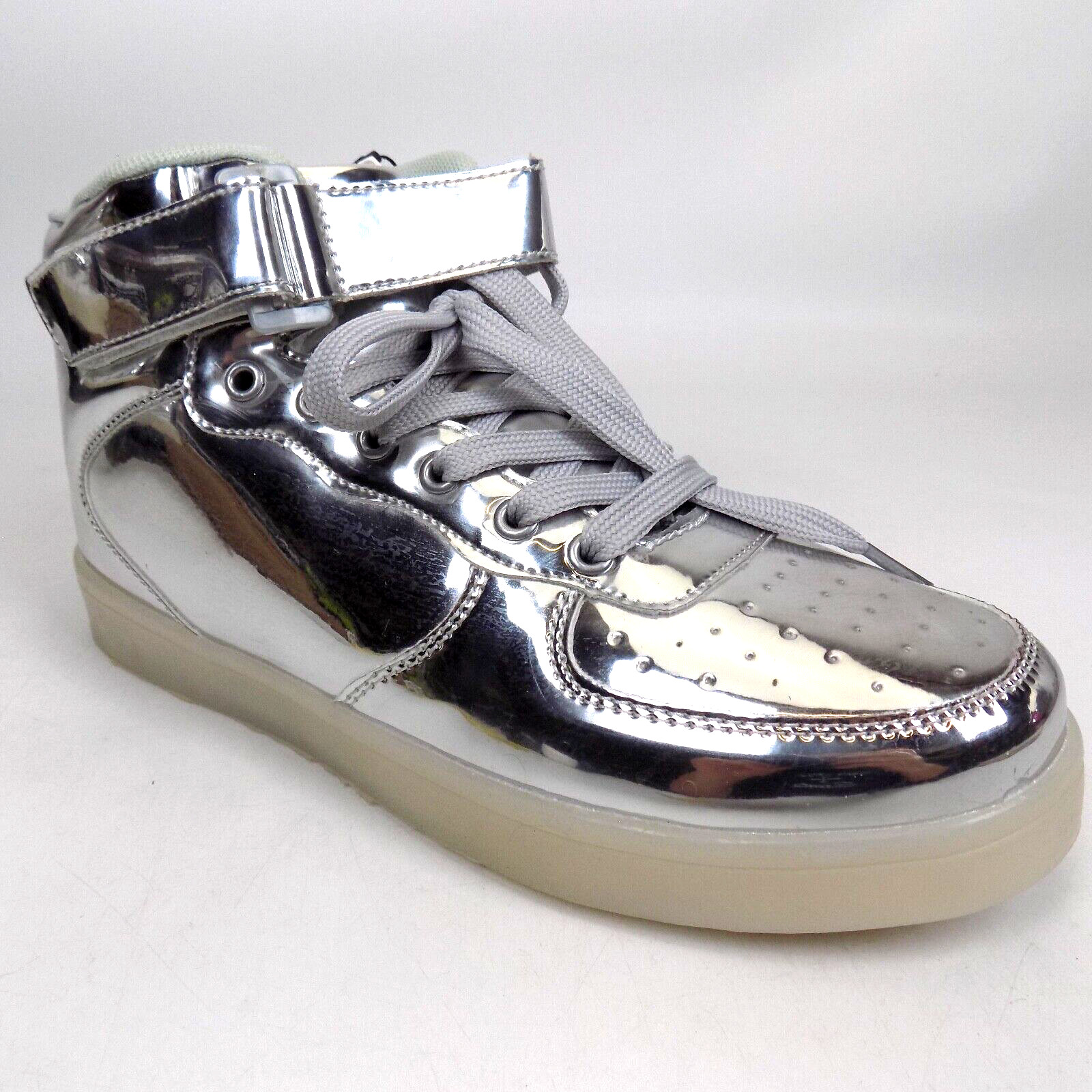NEW! Odema LED Shoes High Top Sneaker Women’s Shoes Size 10.5 Med, Silver