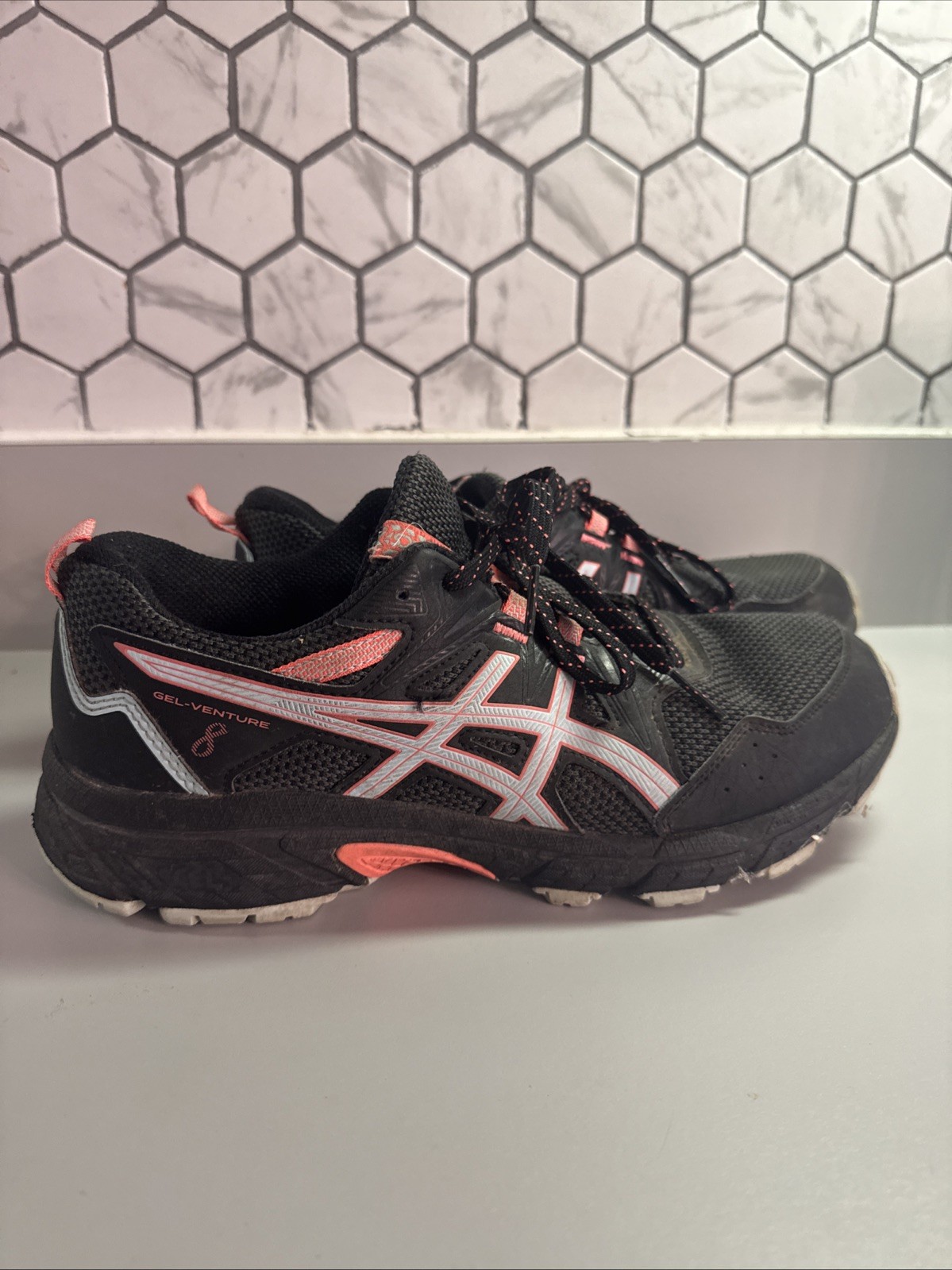 ASICS Gel Venture 8 Unisex Sneakers( Women 8,5/men7) 1012A708 Black US Size 8.5