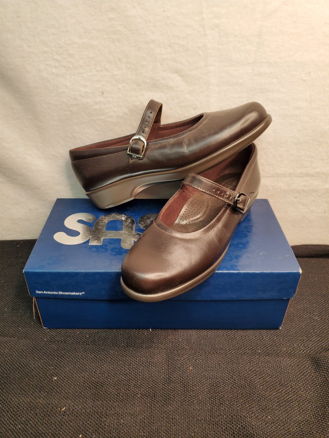 SAS Maria Comfort Shoes Women’s Black 8.5W Leather Mary Jane Tripad