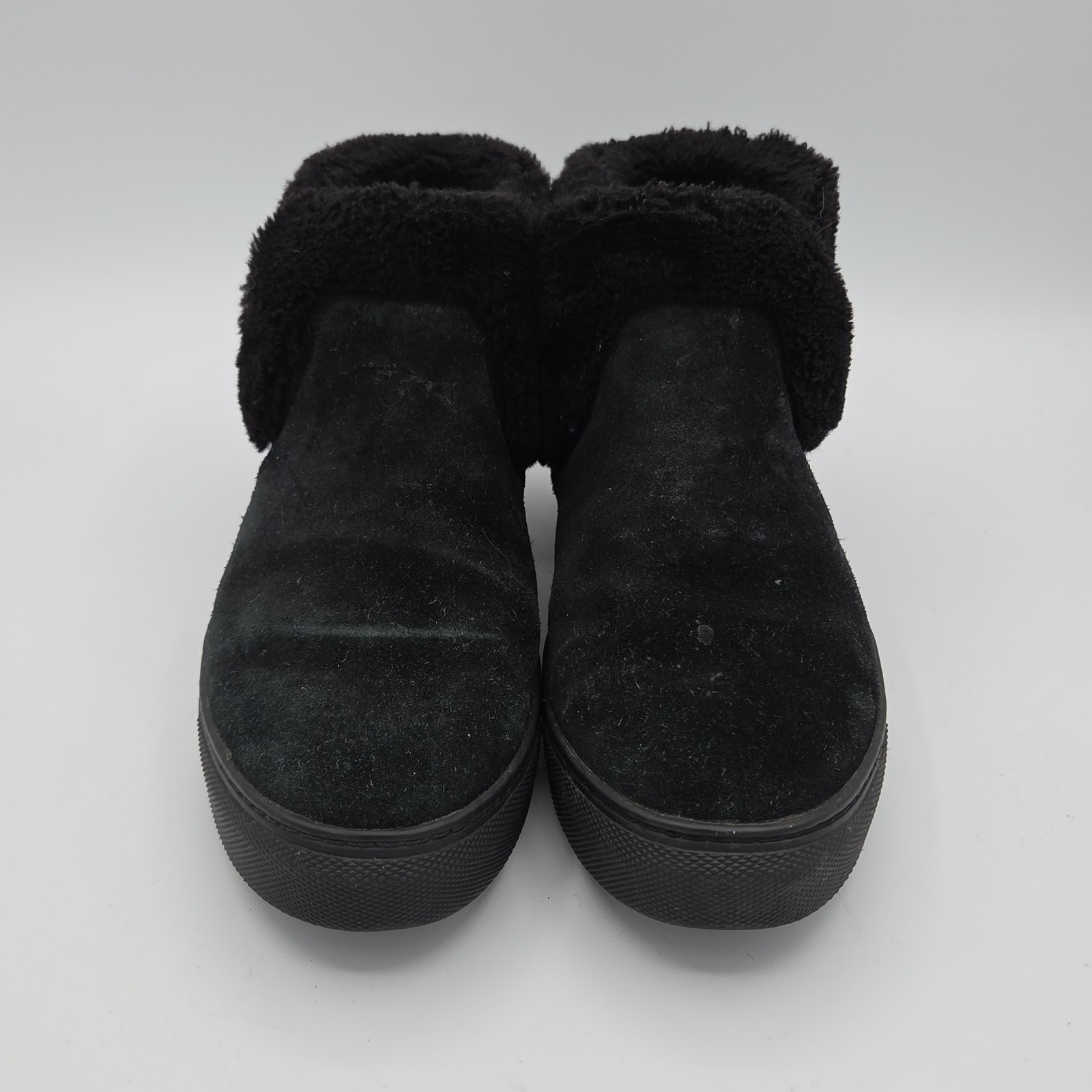 Cougar Duffy Black Suede Winterized Slip-On Sneakers Comfort Shoes Womens 7