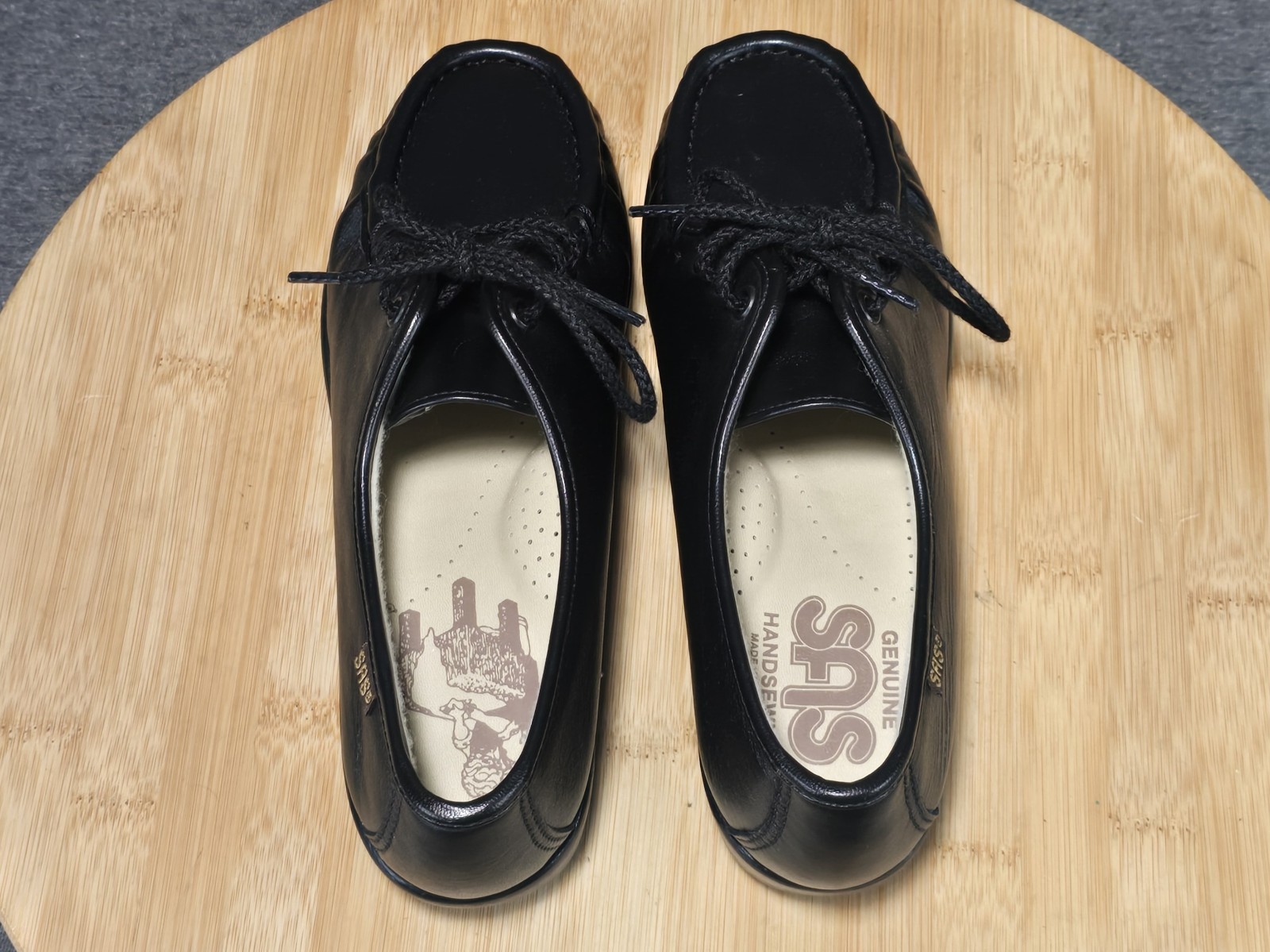SAS Siesta Women’s Size 6.5 M Shoes Black Leather Lace Up Comfort Made in USA