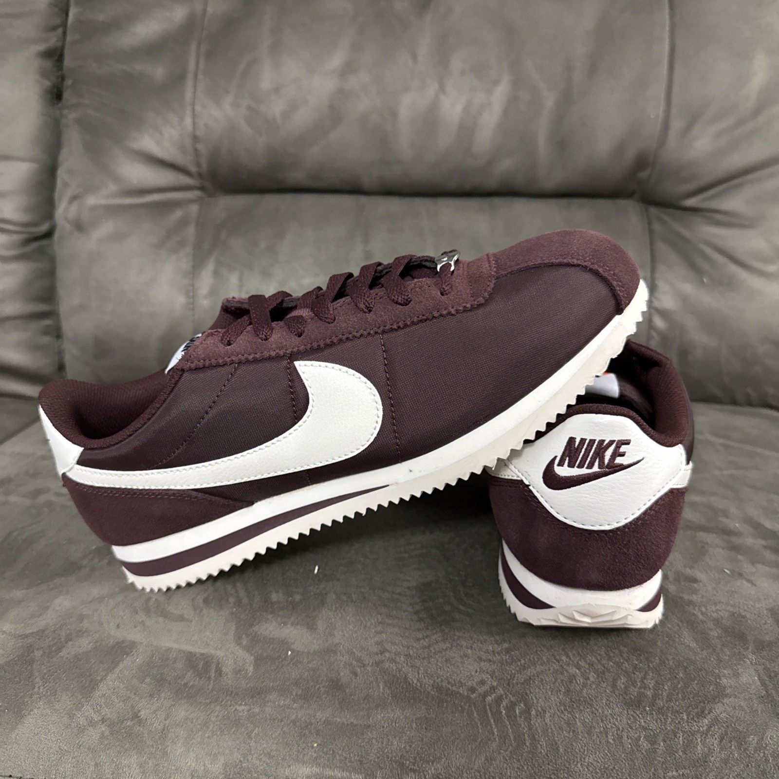 Nike Cortez Textile Shoes Burgundy Crush/Sail DZ2795-605 Size W10/M8.5