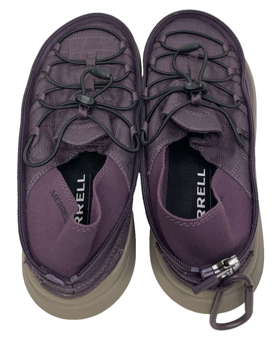 Merrell Hut Moc 2 1TRL Womens 8 Purple Ripstop Nylon Zip Packable Slip On Shoes