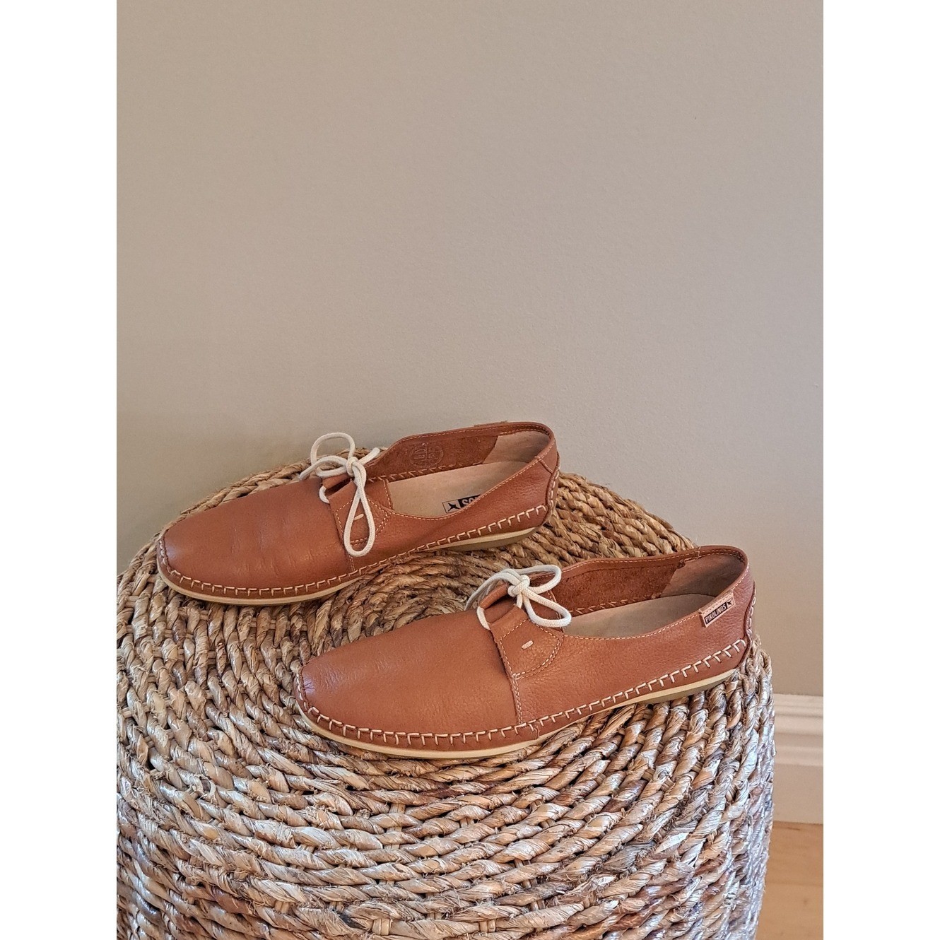 Pikolinos Womens Roma Luxury/Travel/Preppy Saddle Brown Leather Shoes EU38/US7.5
