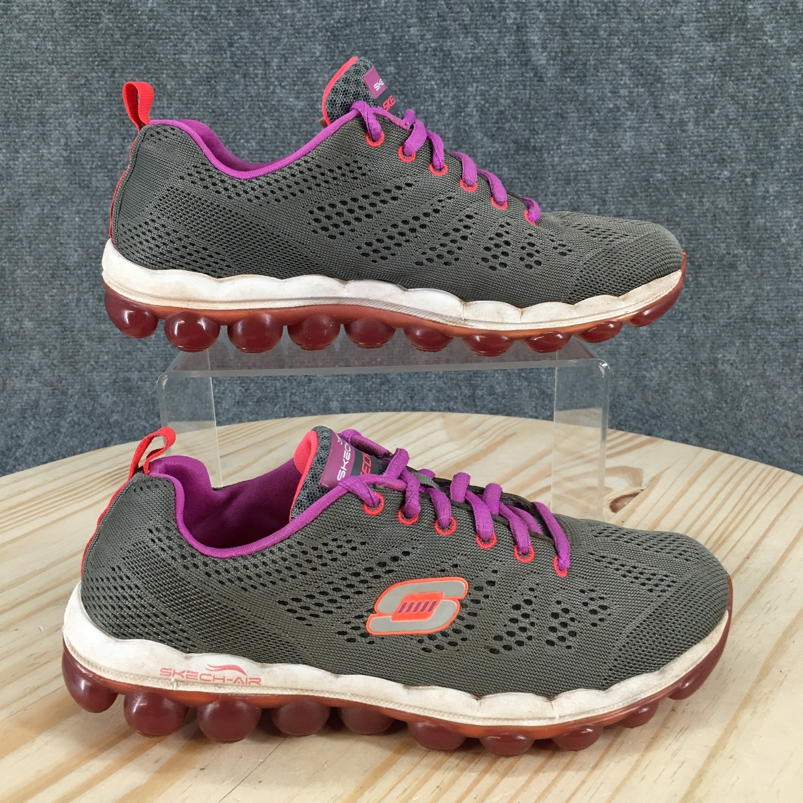 Skechers Shoes Womens 6 M Skech Air Inspire Sneakers Gray Mesh Sports SN11849