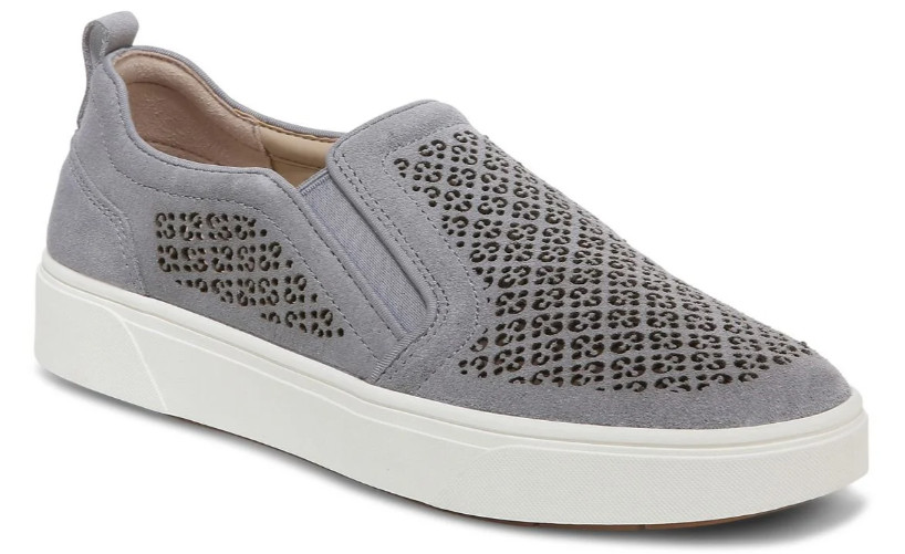 Vionic Kimmie Perf Sneaker Slate Leather Women’s sizes 5-11/NEW! MEDIUM