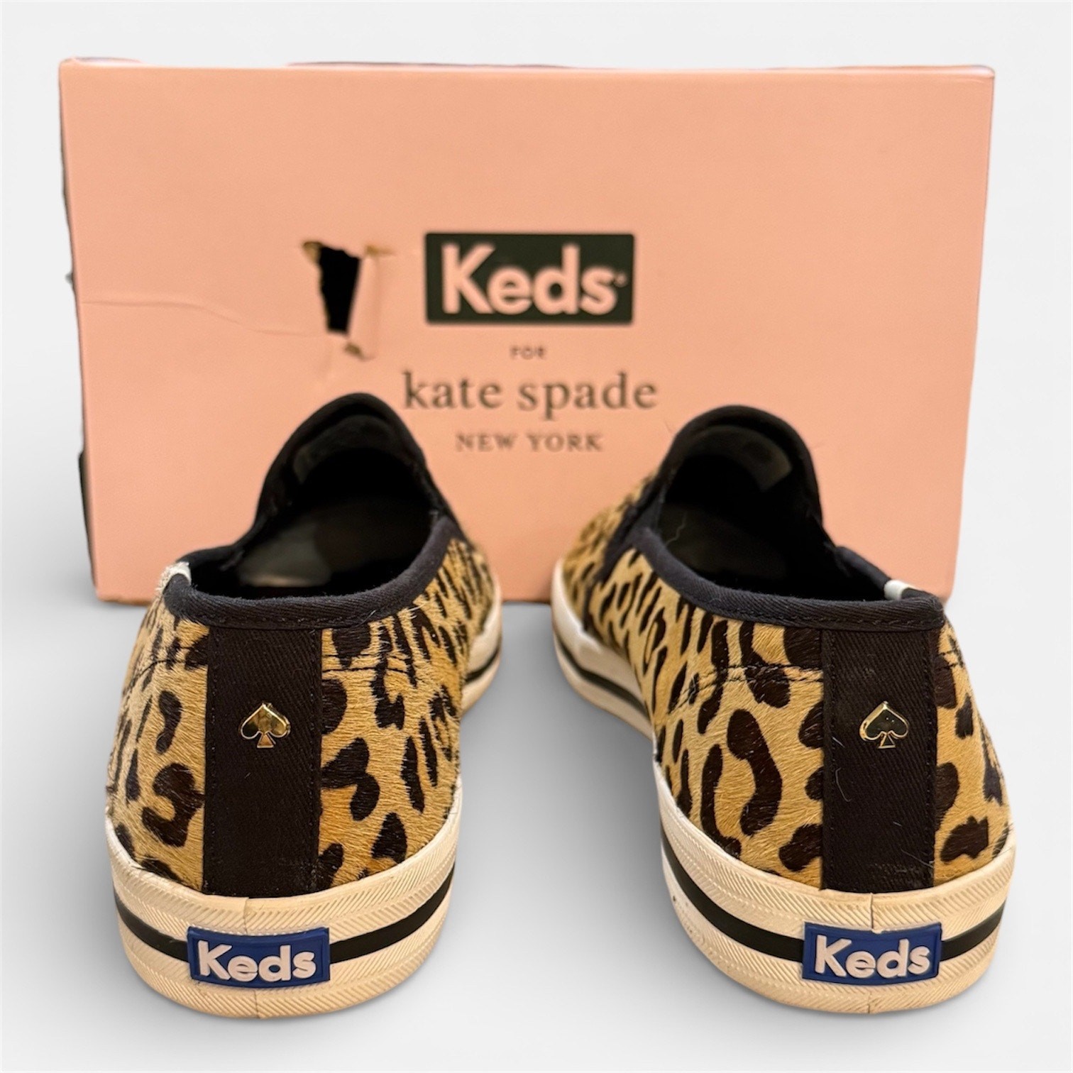 Keds x Kate Spade Sneakers Slip-On Pony Hair Leopard Animal Print Comfortable 10