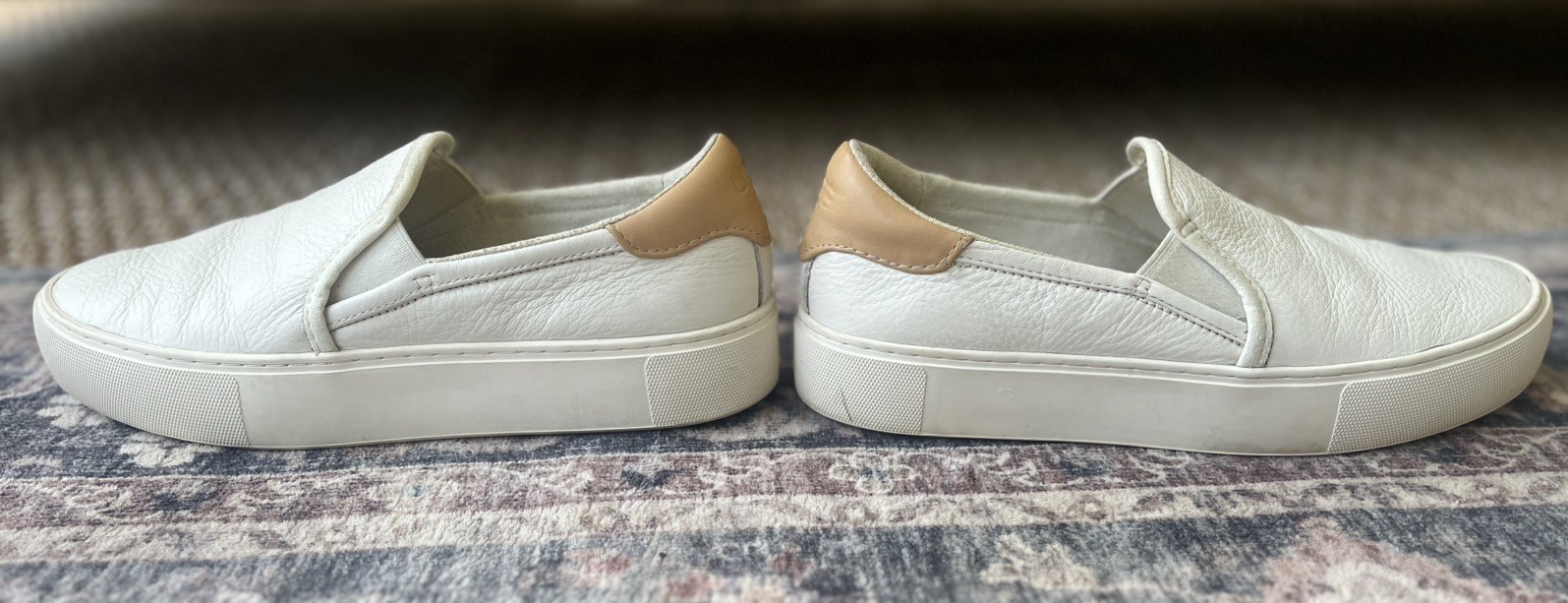 Ugg Sammy Alameda White Leather Slip On Sneakers Women 7.5 Casual