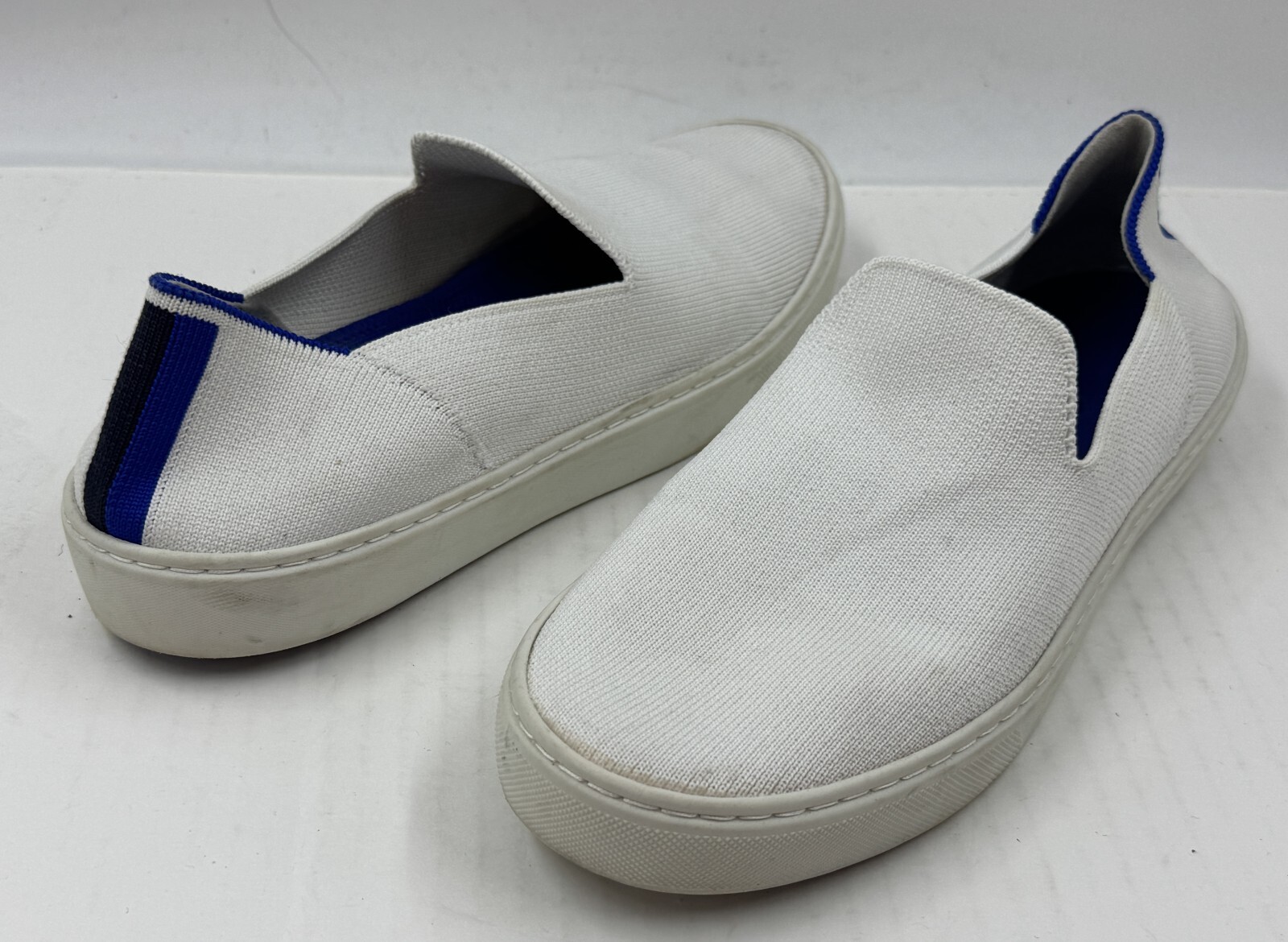 Rothy’s The Original Sneakers Women’s Size 8 White Round Toe Flat Slip-On Shoes