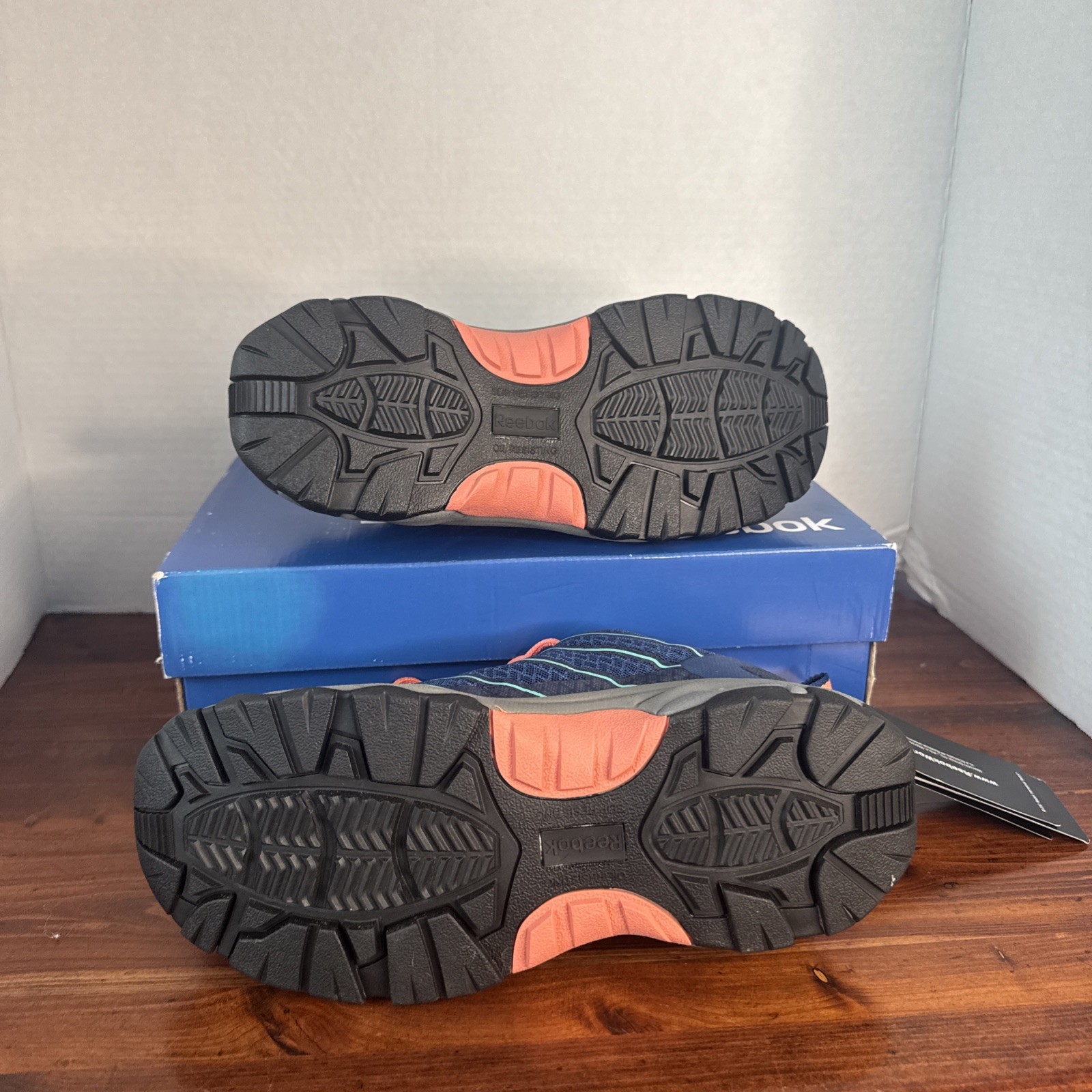 Reebok Composite Safety Toe RB426 W6.5 Exline Athletic Oxford Indigo Coral Shoes