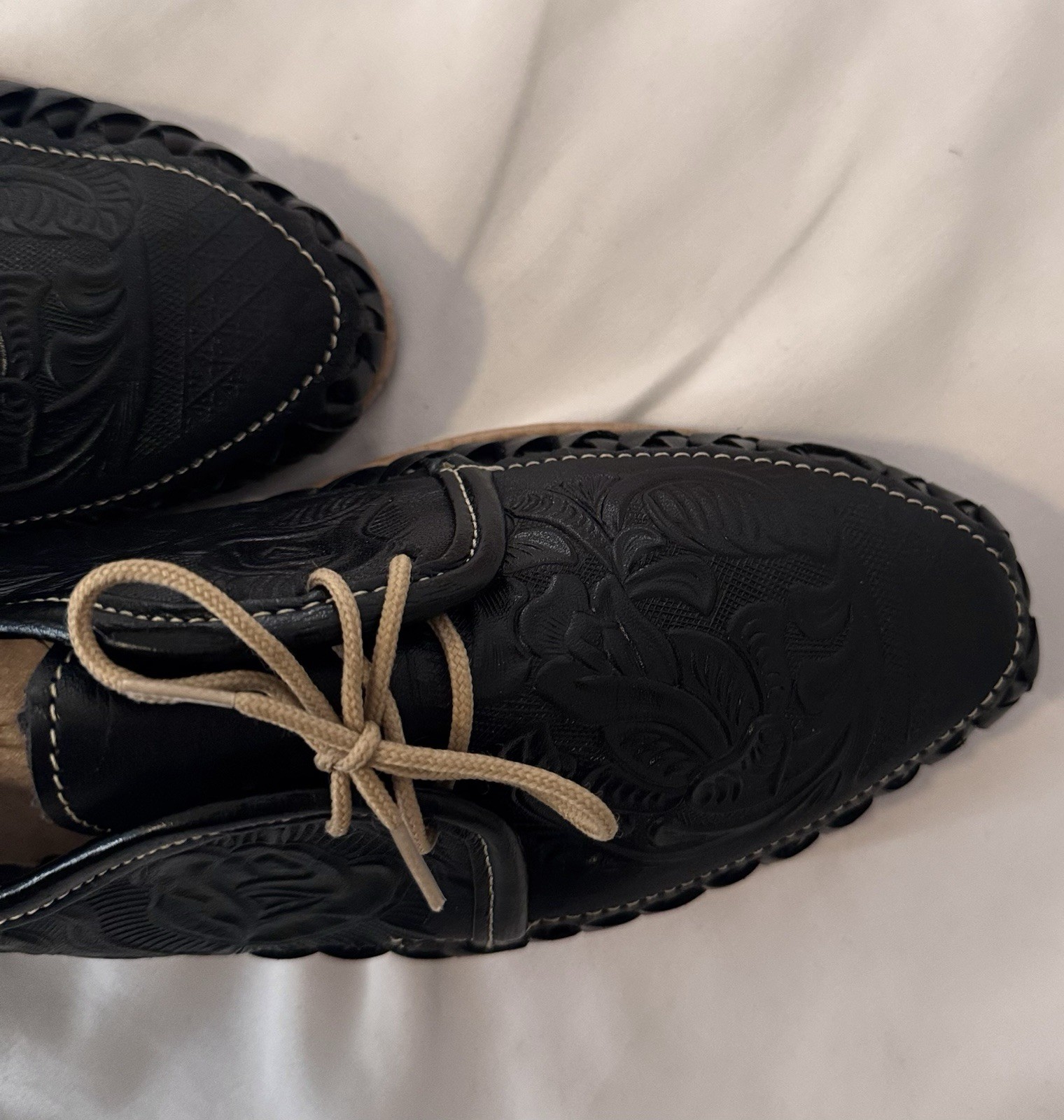 Artisanal Woman Shoes Pasitos Felices” 0 Leather Made In Mexico Size 9