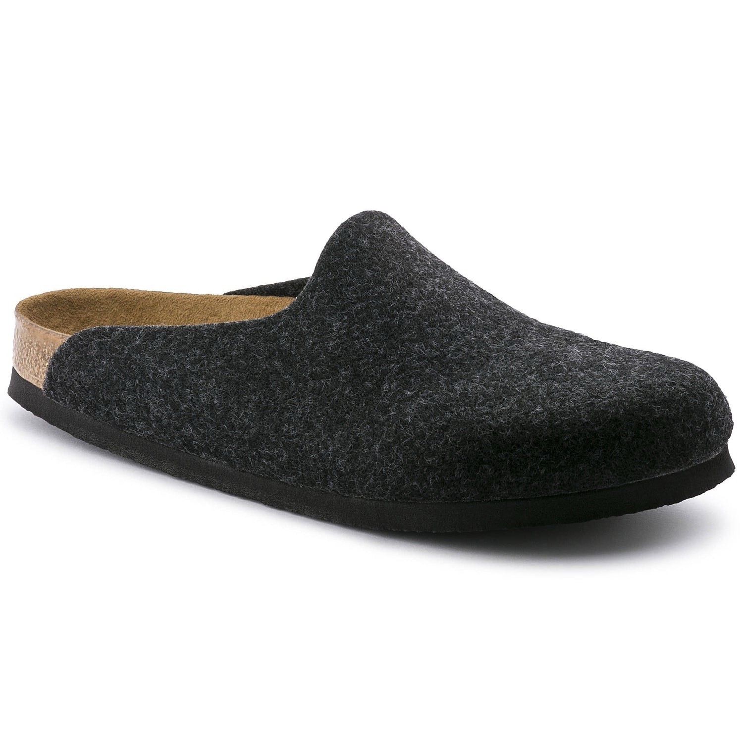 VEGAN Birkenstock Amsterdam Womens Size 38 Dark Gray Felt Clog Mule Comfort