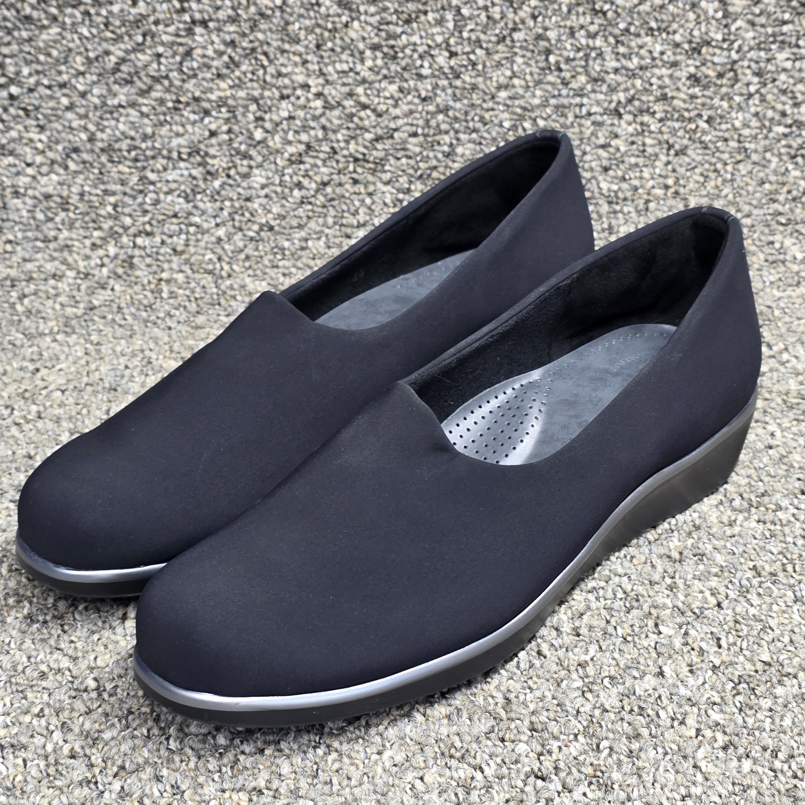 SAS Bliss Slip On Comfort Wedge Women’s Black Size 10 N ( NARROW )