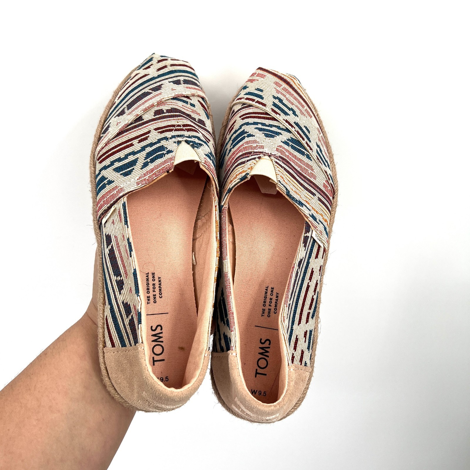 TOMS Classic Alpargata slip-on southwestern geometric print shoes casual 9.5