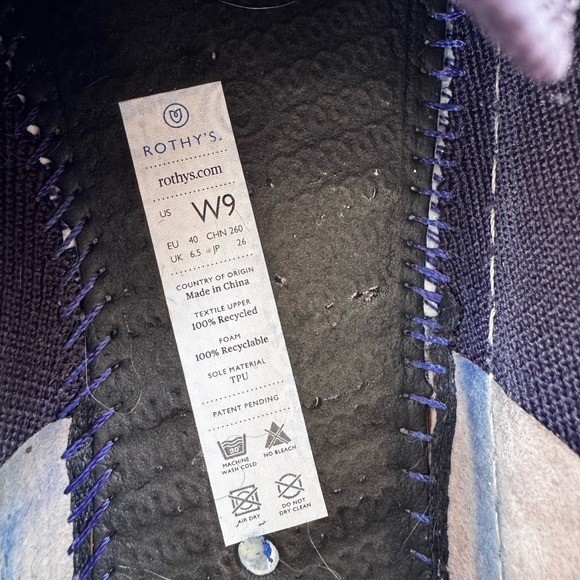 Rothy’s The Original Slip On Women’s Sneakers Navy Size 9