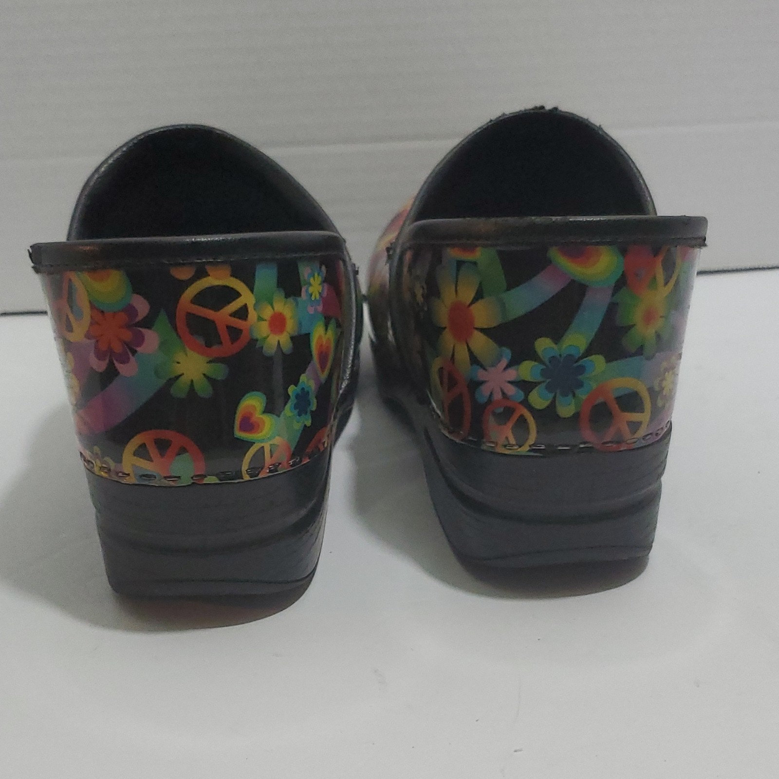 Dansko Pro XP Flower Power Patent Leather Clogs US 9.5 Euro 40