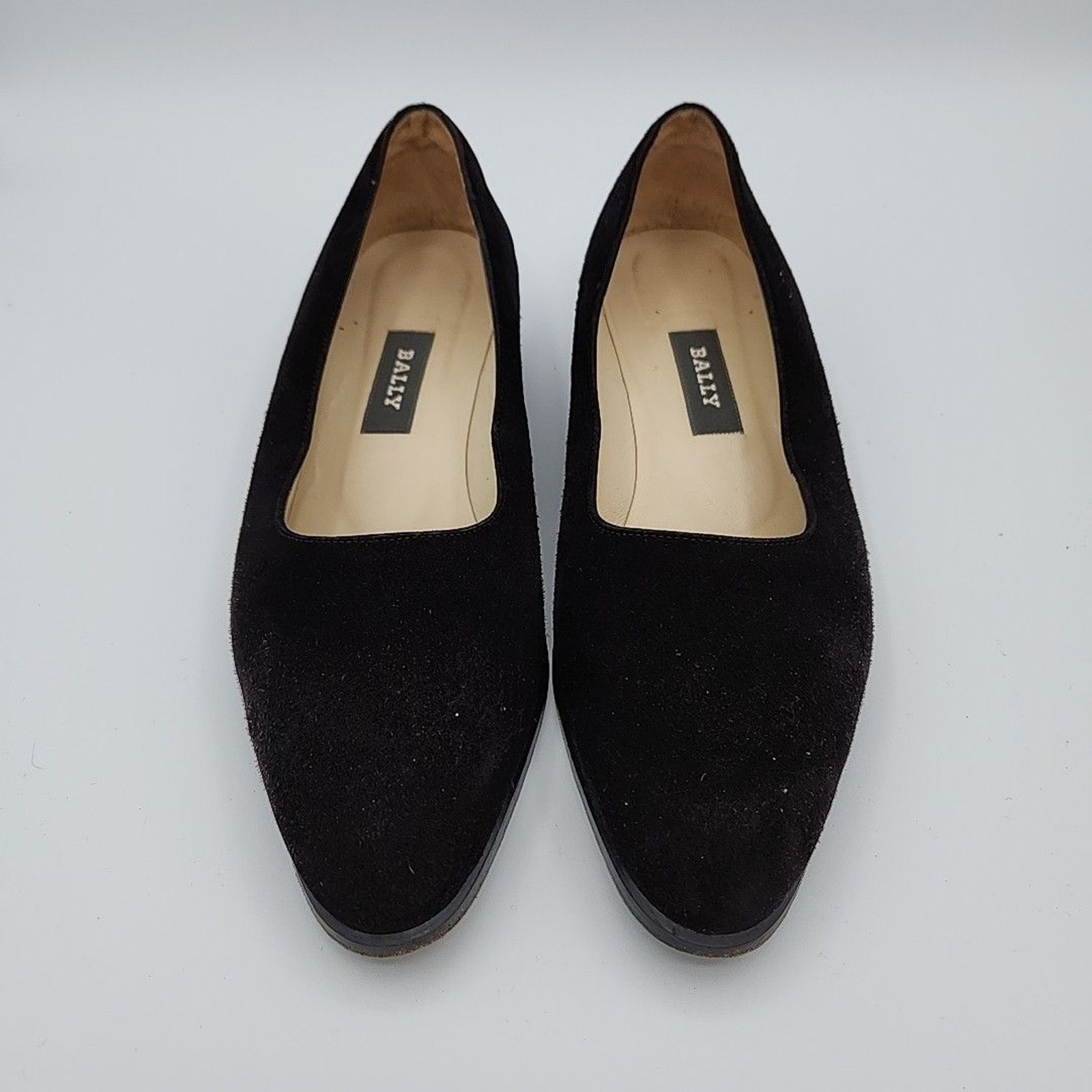 BALLY Black VINTAGE Block Heel Loafers Slip on Dress Shoes Women’s 5.5 E