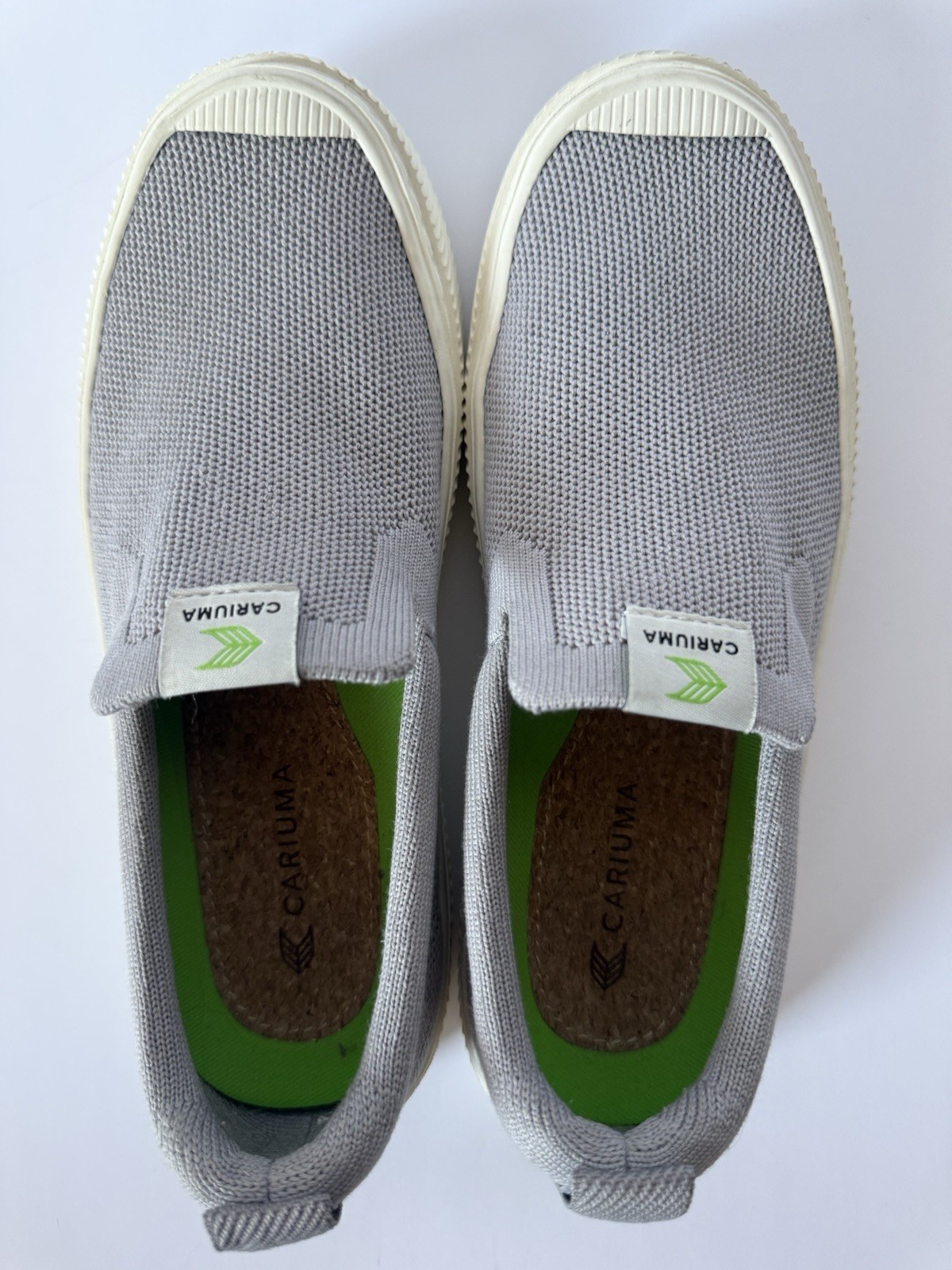 Cariuma IBI Slip-On Shoes Women’s 6.5 Gray Knit Sustainable Casual Comfort