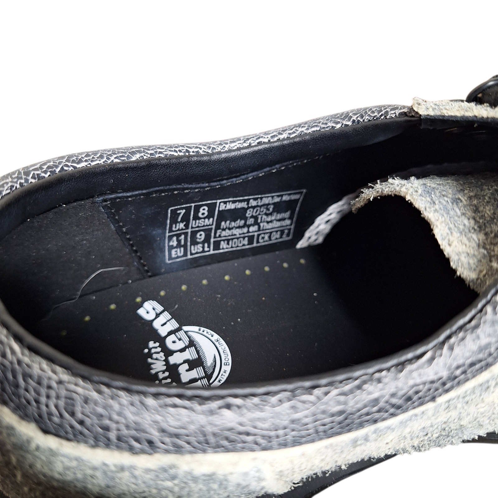 Dr.Martens 8053 stone washed hairy suede oxford shoes womens 9 new no box grunge