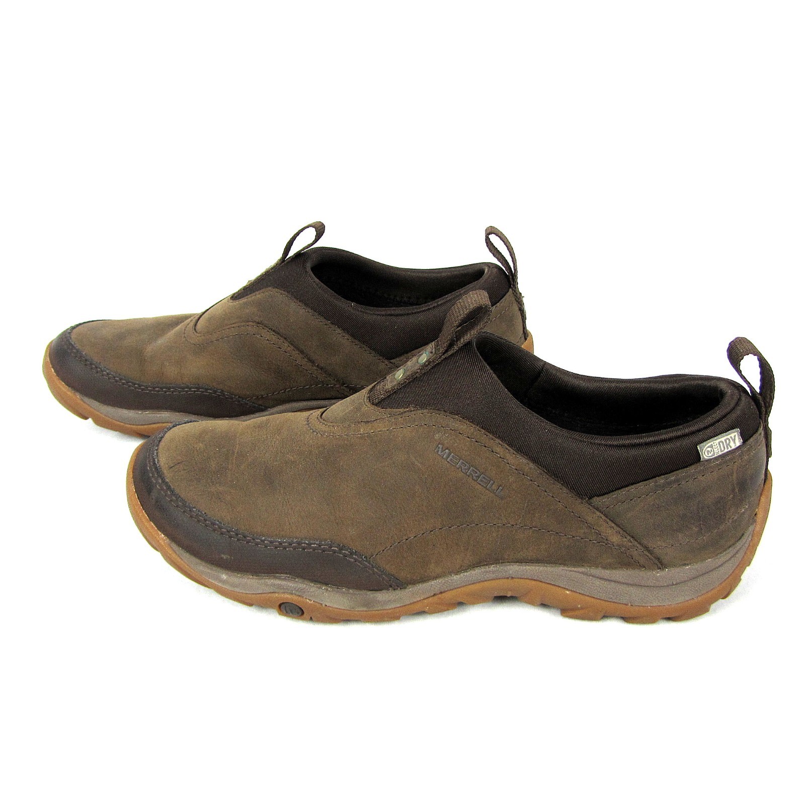 Merrell Bracken Womens Brown Insulated Nubuck Shoes Slip On Waterproof Sz 7 VGC