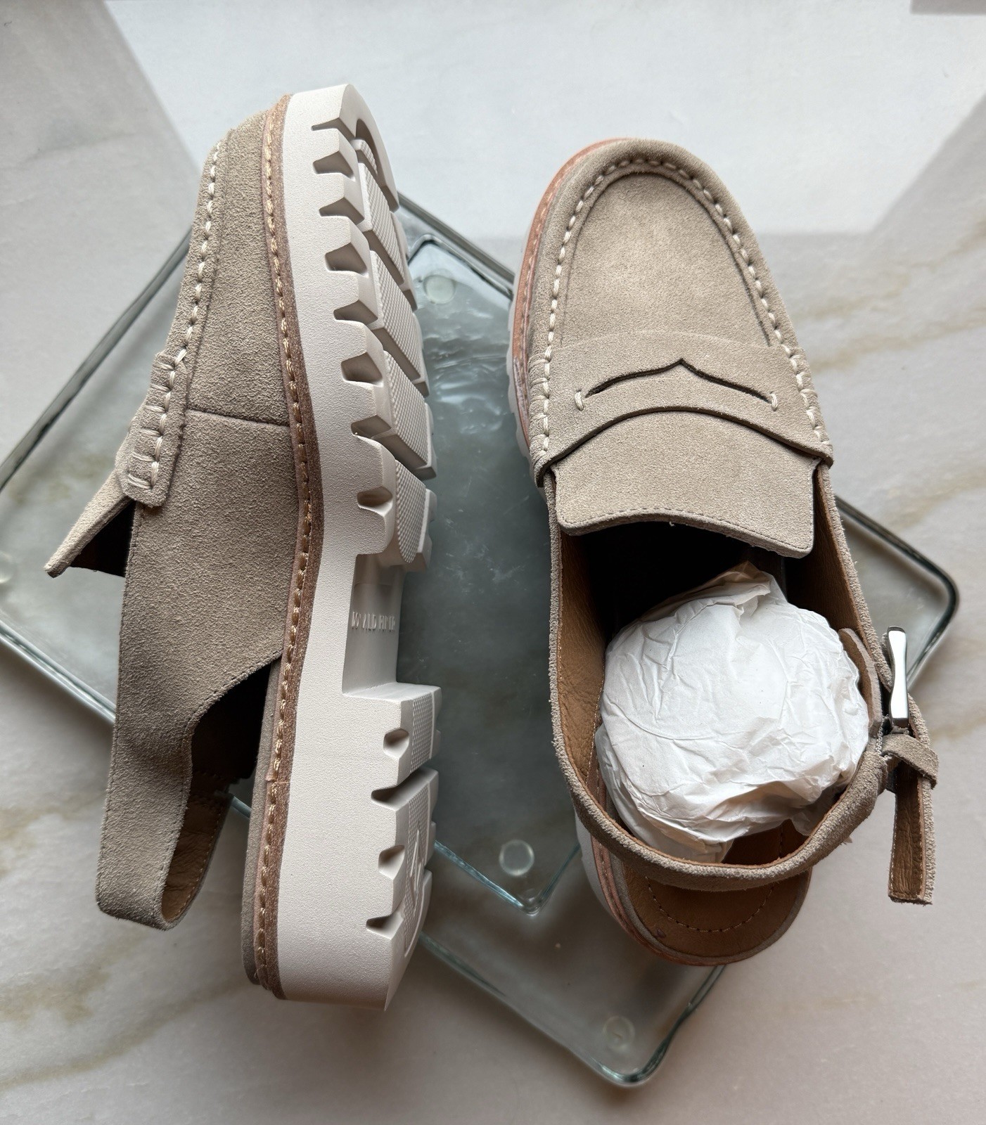 Donald Pliner Women’s Suede Loafers-Sling back-Brand New-size 7.5-no tags or box