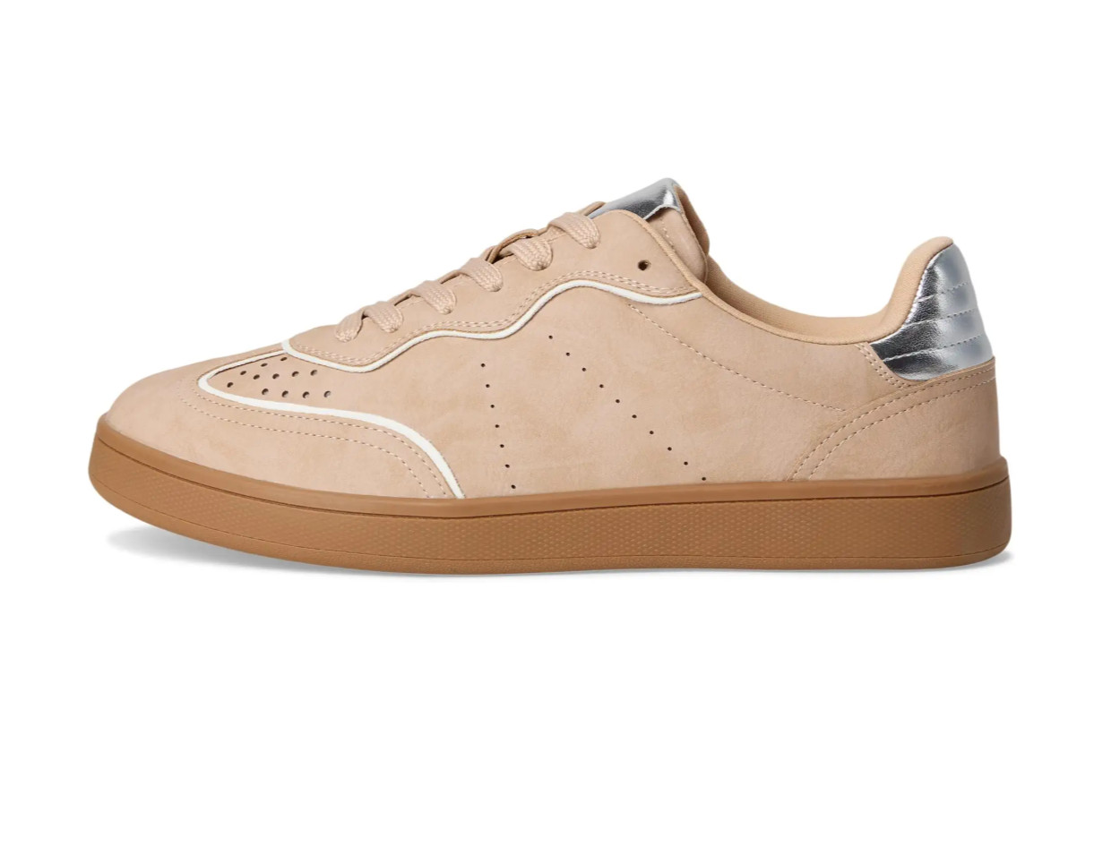 DV By Dolce Vita Vanessa Sneaker size 8.5 in Camel Multi w/ Metallic Silver Trim
