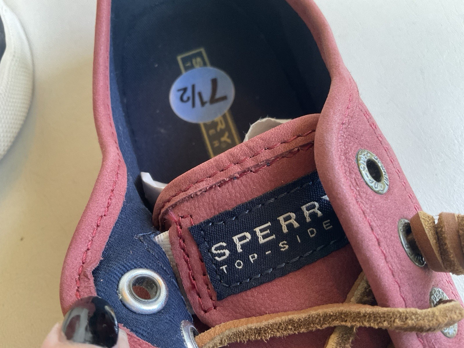 Sperry Top-sider Sea Coast Pink Salmon LeatherBoat shoes Sneakers Womn’s Sz. 7.5