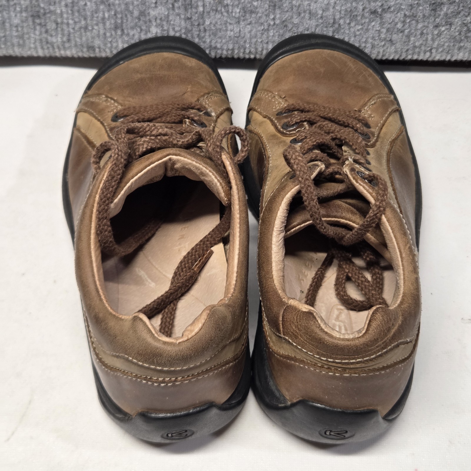 Keen Presidio Shoes Women’s 7 Brown Leather Comfort Walking Hiking Sneakers