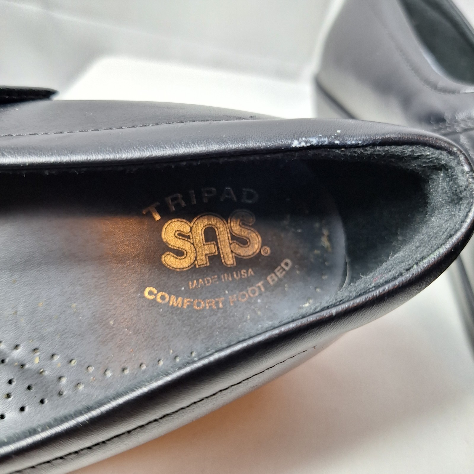 SAS Maria Mary Jane Shoes Sz 10 Black Leather Adjustable Strap Buckle Comfort
