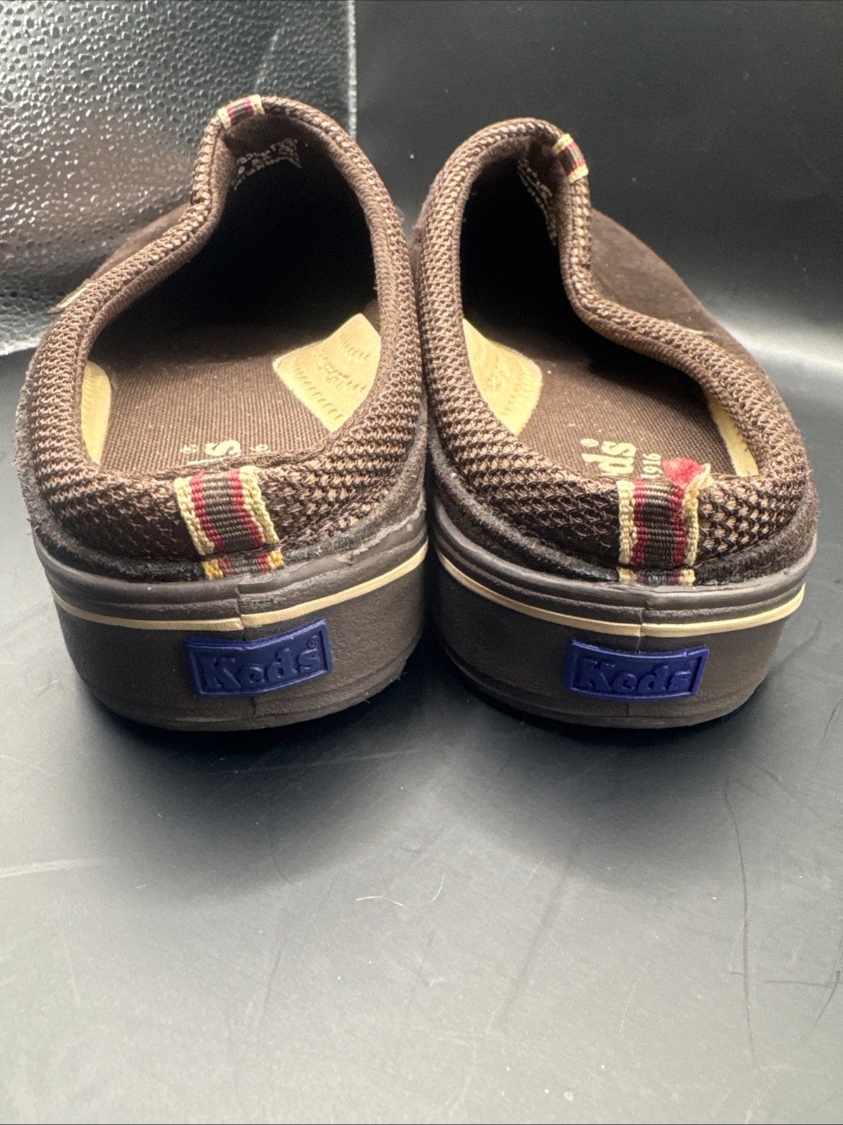 Keds Women’s Brown Suede Slip On Mule Shoes Size 8 Clogs Arch Support