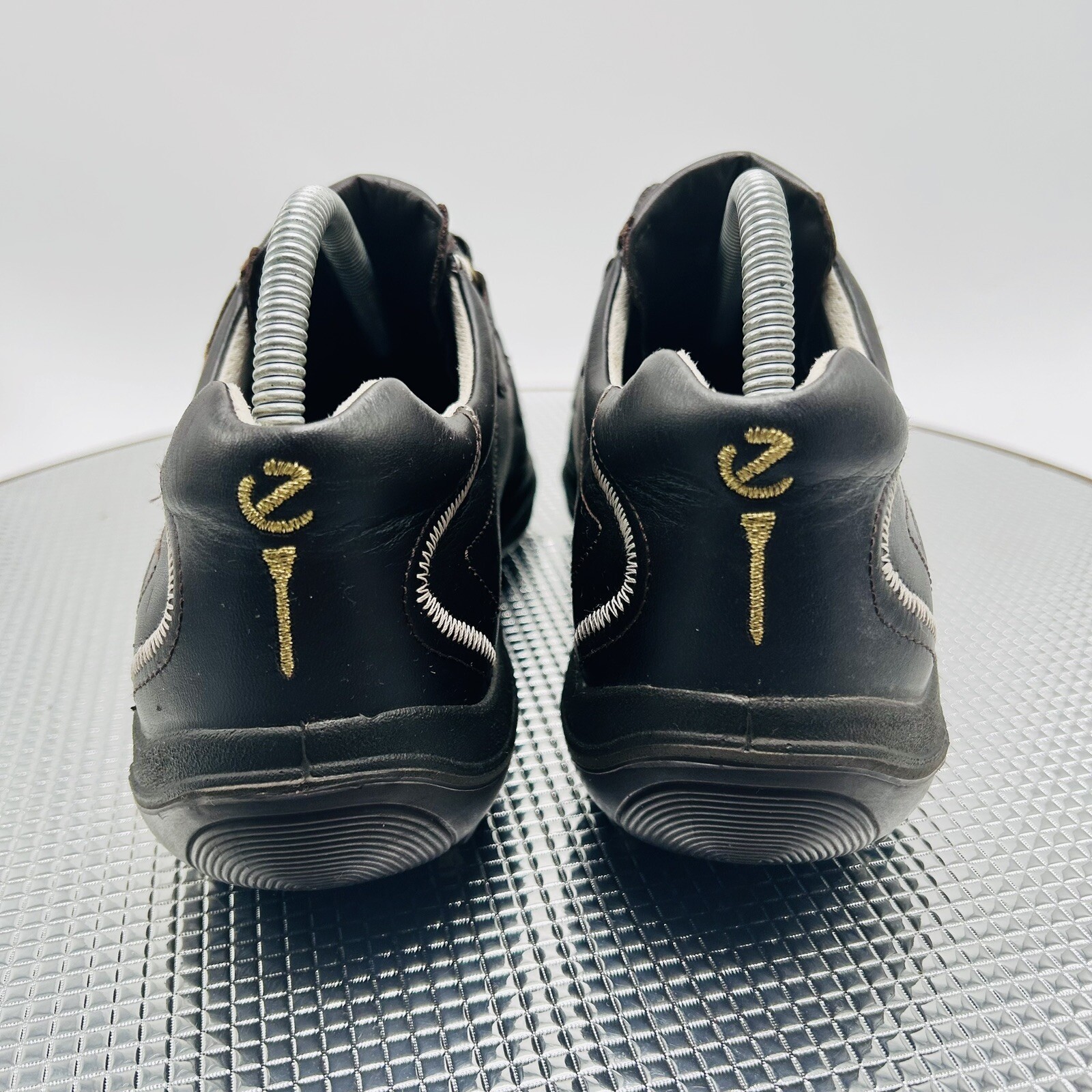 Ecco Hydromax Women Size US 9 EU 40 Comfort Brown Leather Hook & Loop Golf Shoes